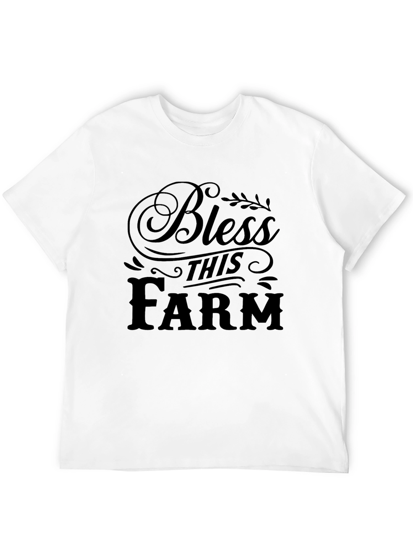 Bless This Farm Graphic T-Shirt - Black