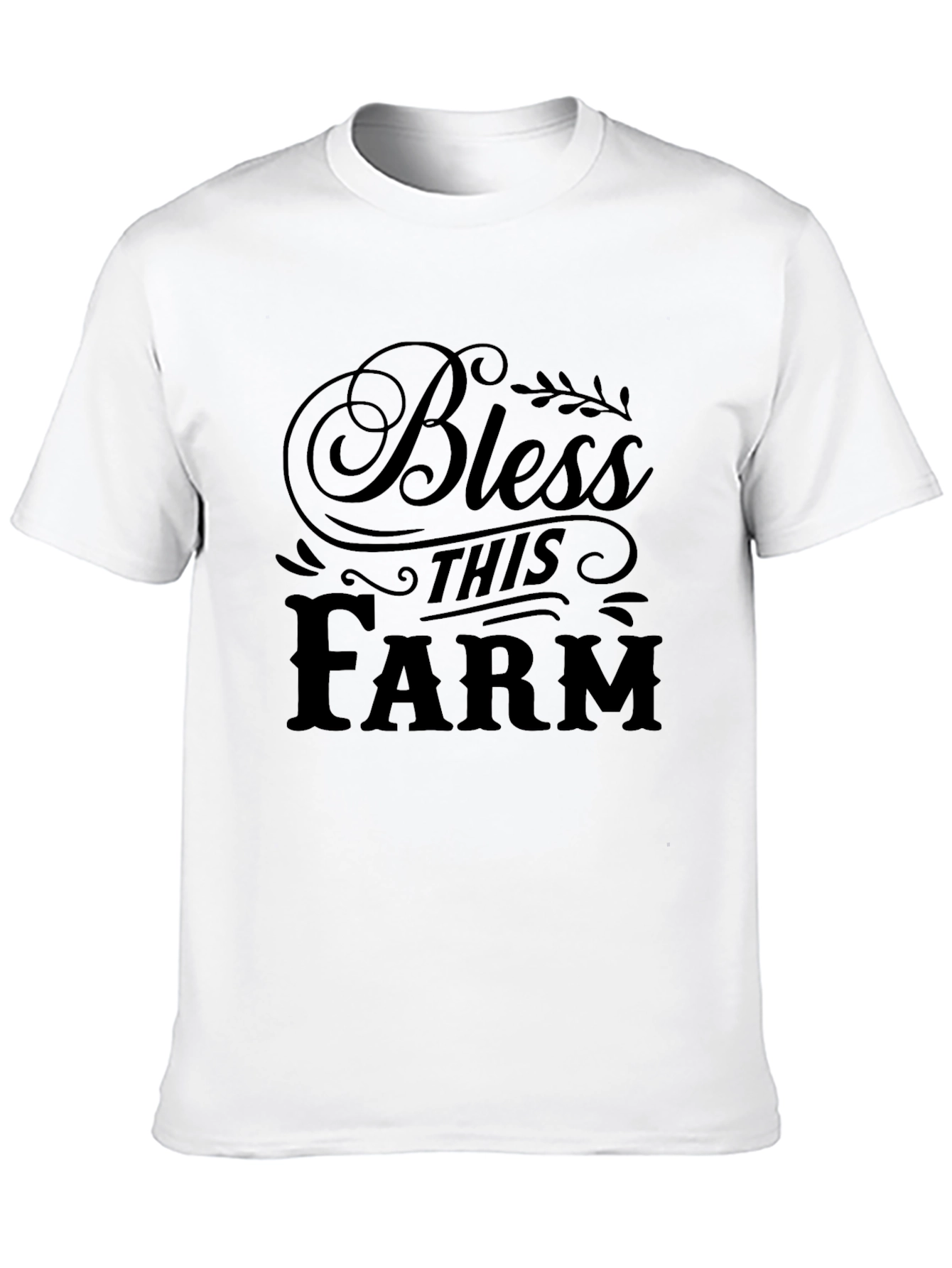 Bless This Farm Graphic T-Shirt - Black