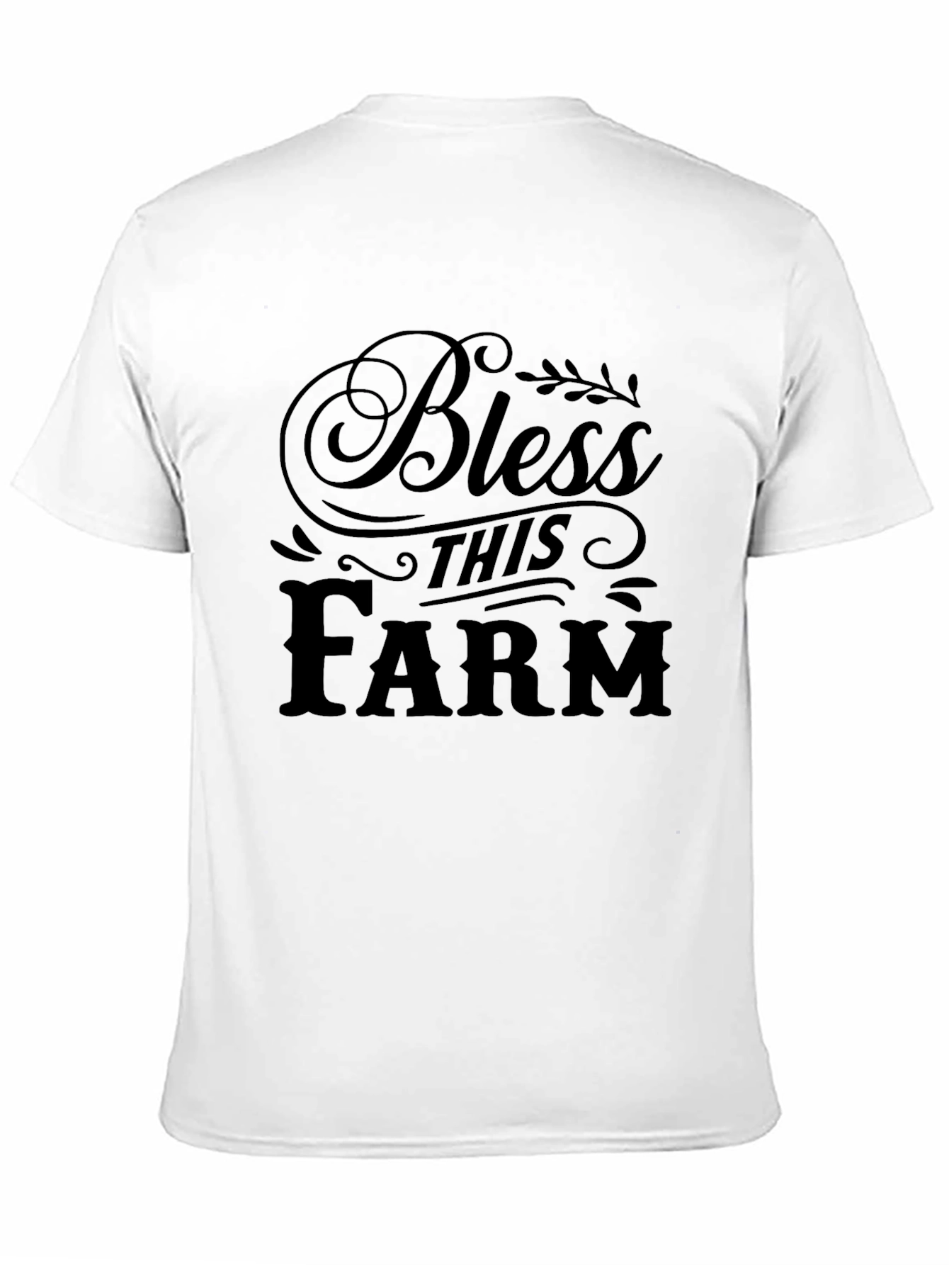 Bless This Farm Graphic T-Shirt - Black