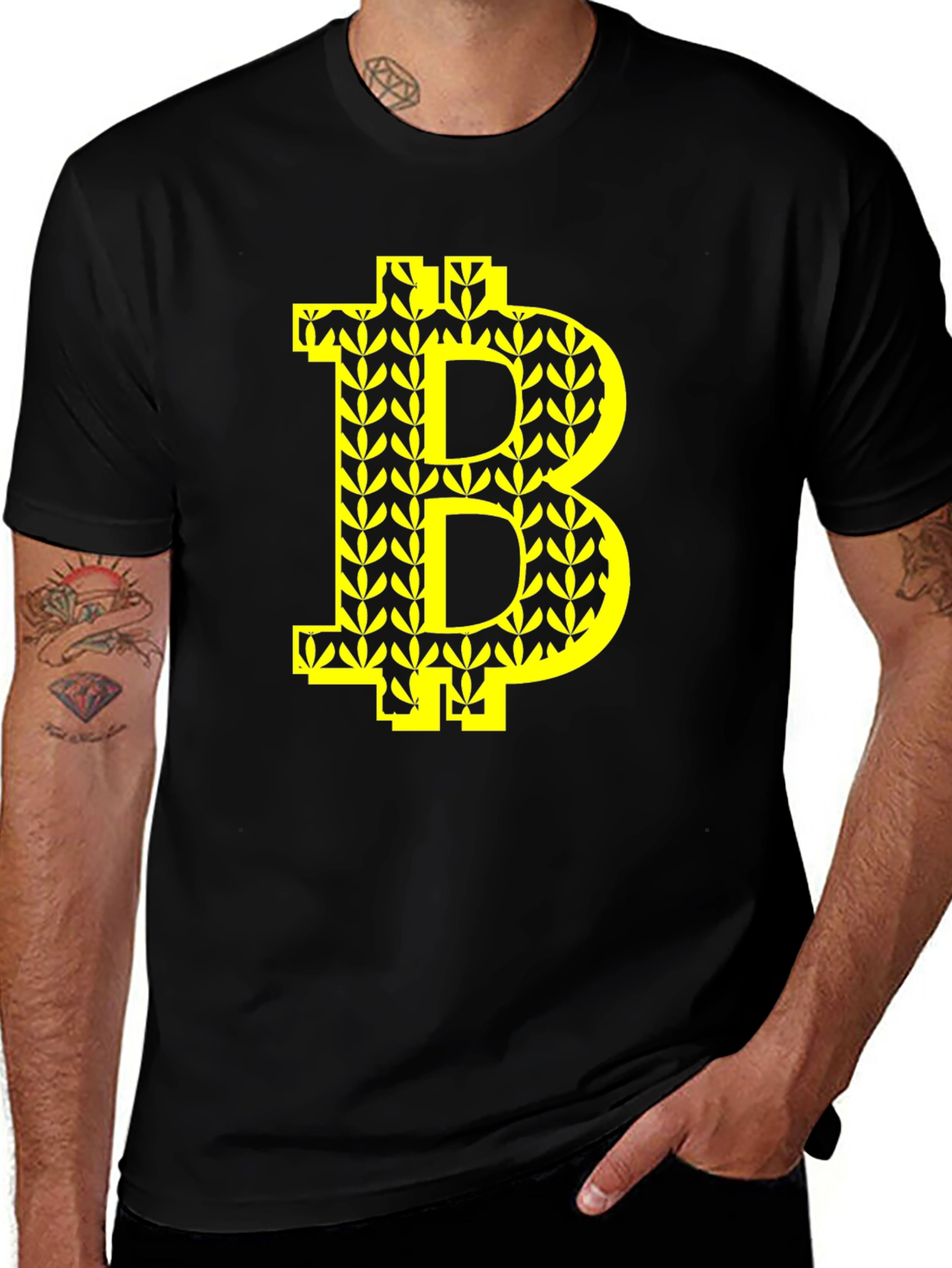 Bitcoin B Leaf Tee - Crypto Fashion