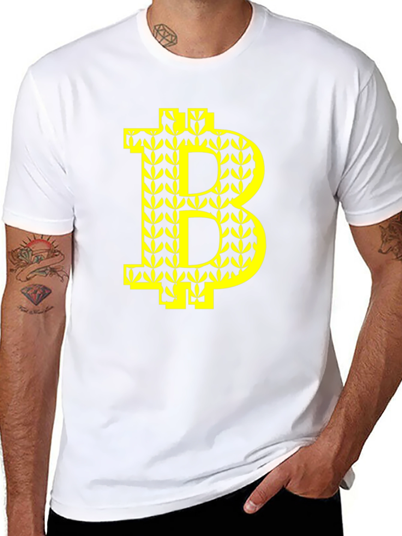Bitcoin B Leaf Tee - Crypto Fashion