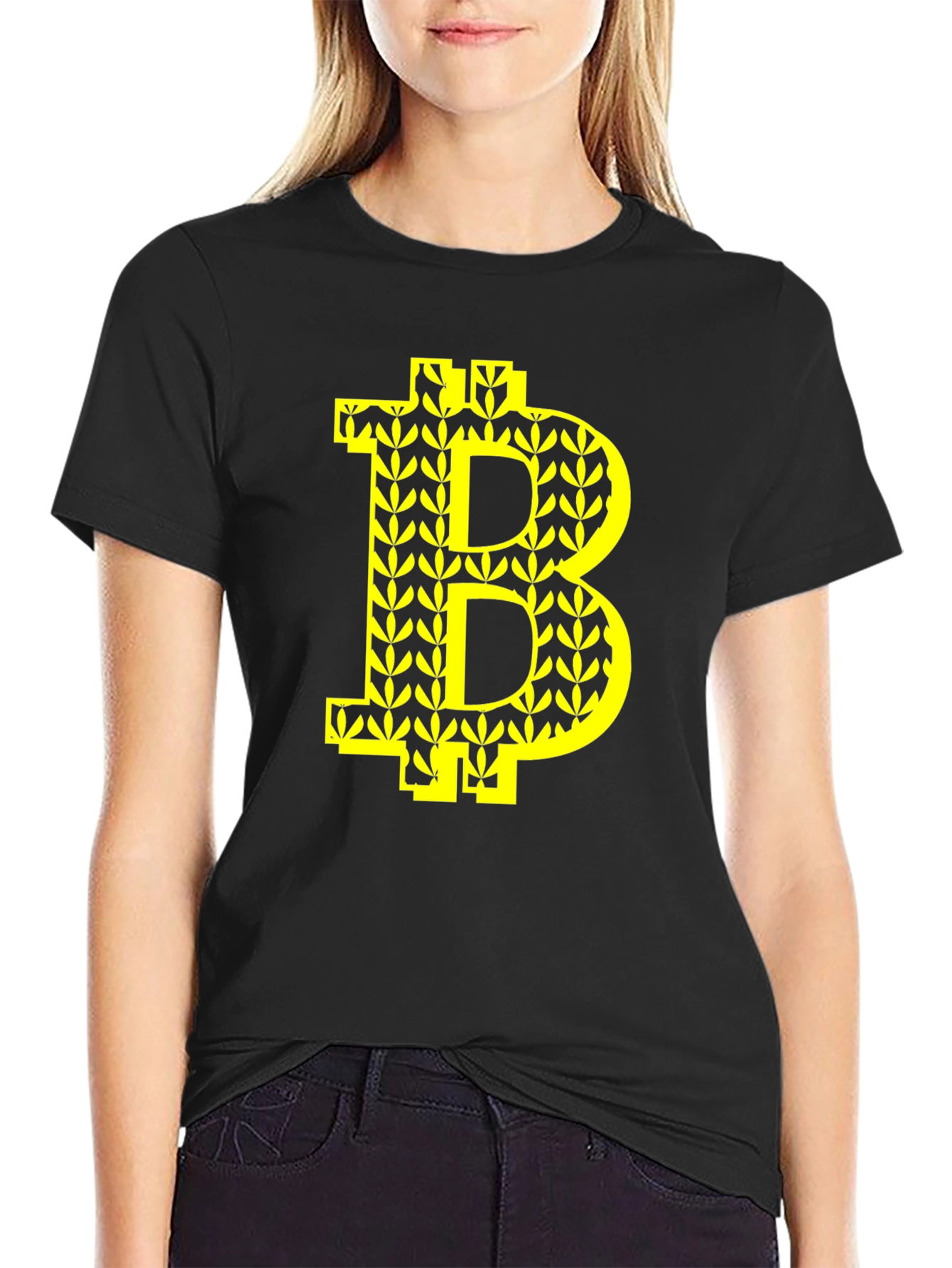 Bitcoin B Leaf Tee - Crypto Fashion