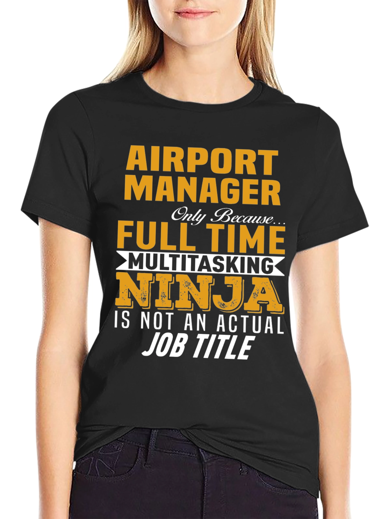 Airport Manager Multitasking Ninja Graphic Tee