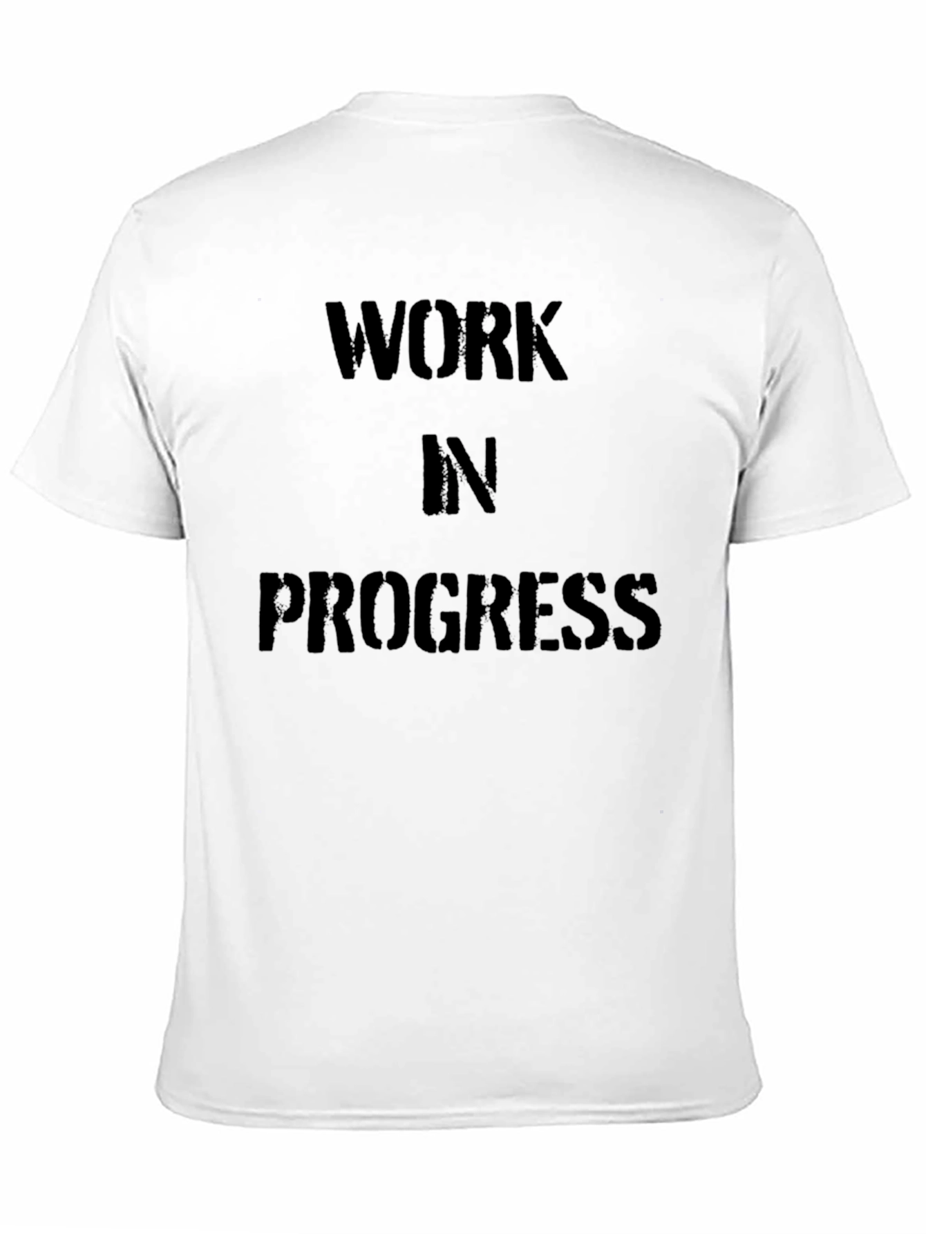 Work In Progress Black Cotton Graphic T-Shirt