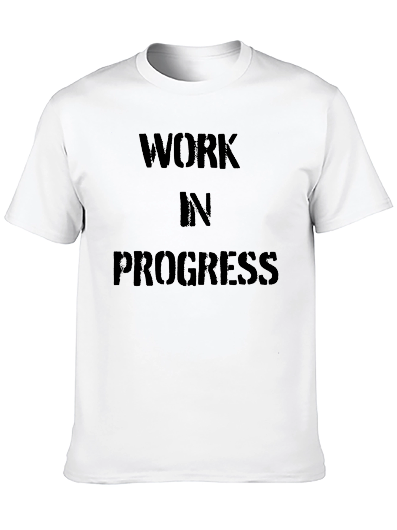 Work In Progress Black Cotton Graphic T-Shirt