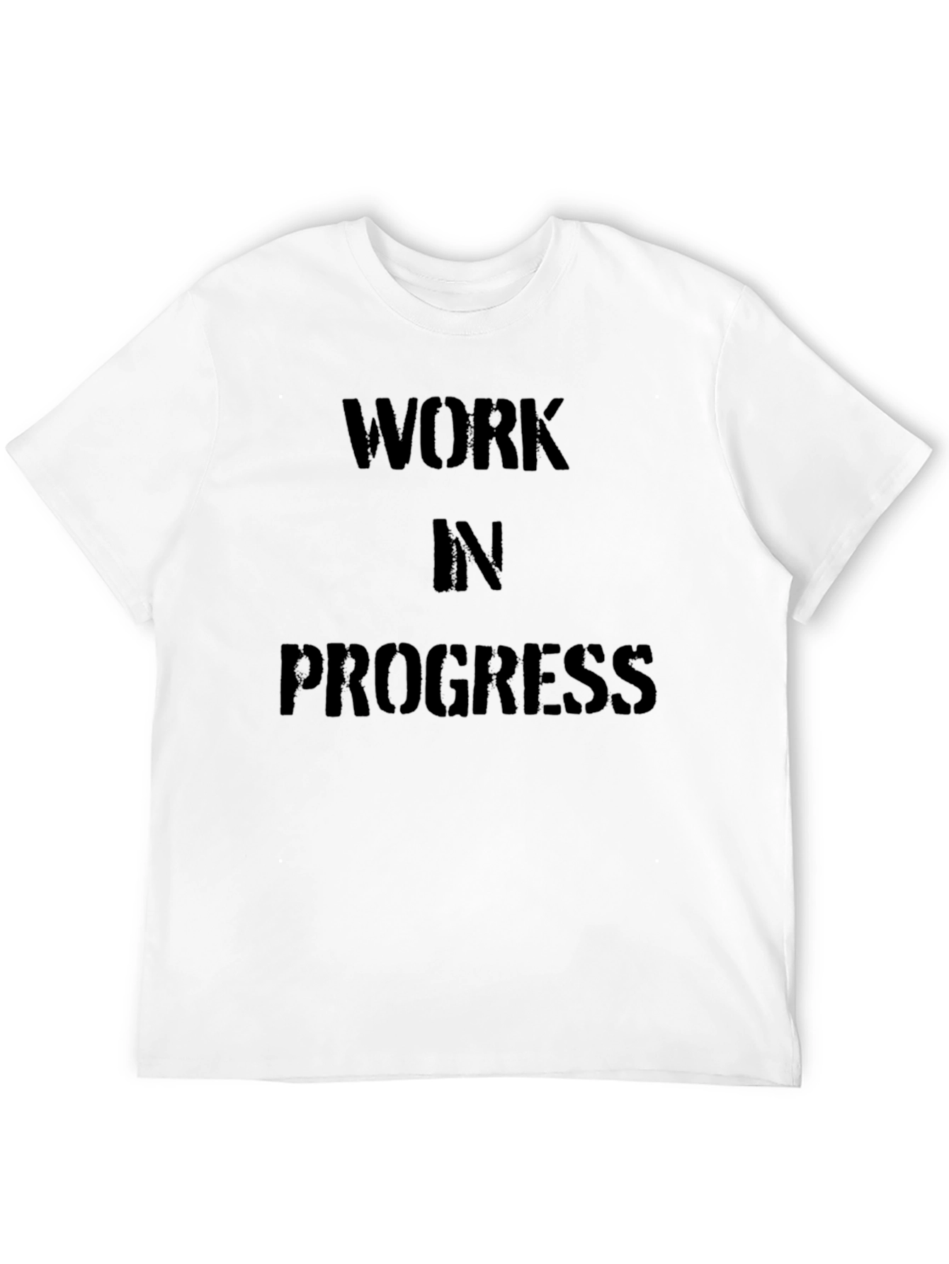 Work In Progress Black Cotton Graphic T-Shirt