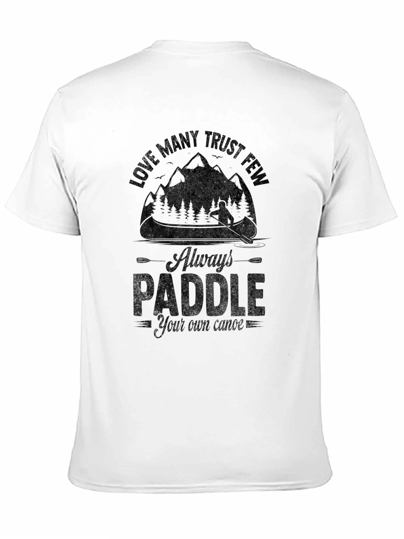 Always Paddle Graphic Tee -  Mens Black T-Shirt