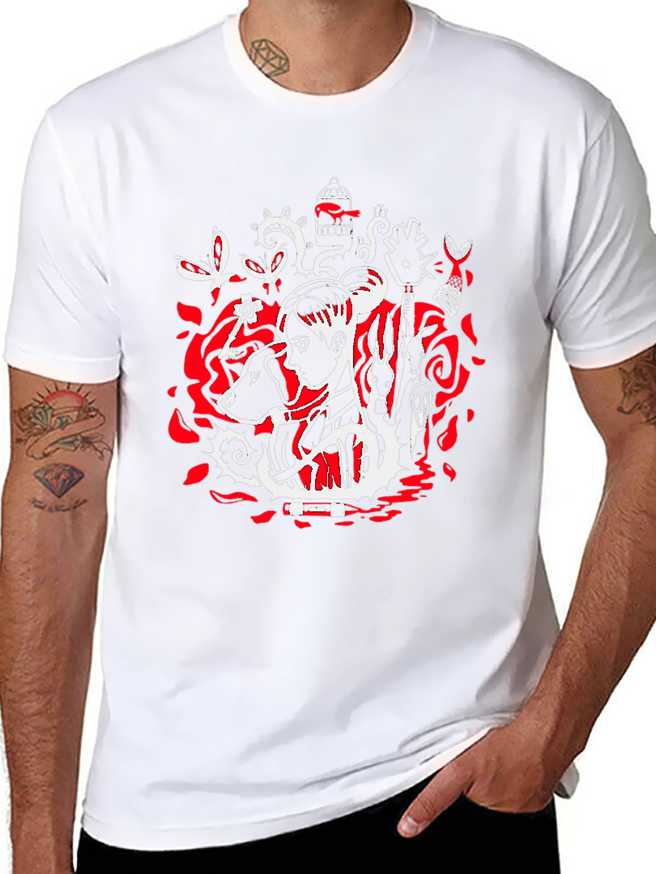 Artistic Graphic Tee - Black Unisex T-Shirt