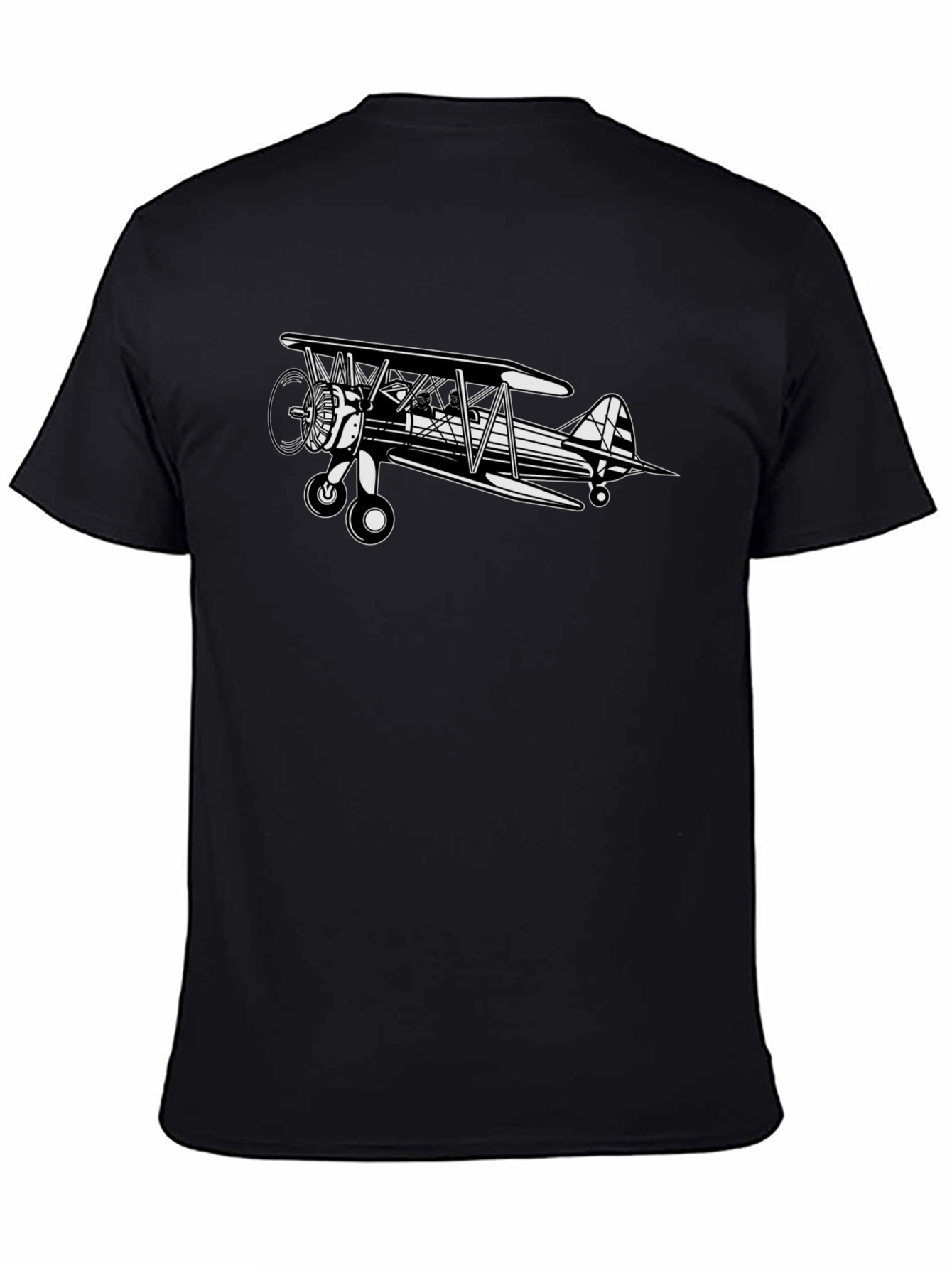 Biplane Graphic Tee - Classic Aviation Style