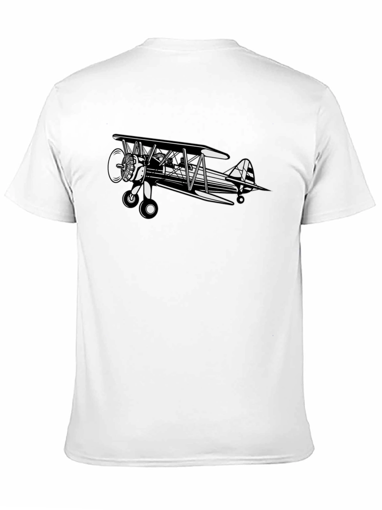 Biplane Graphic Tee - Classic Aviation Style