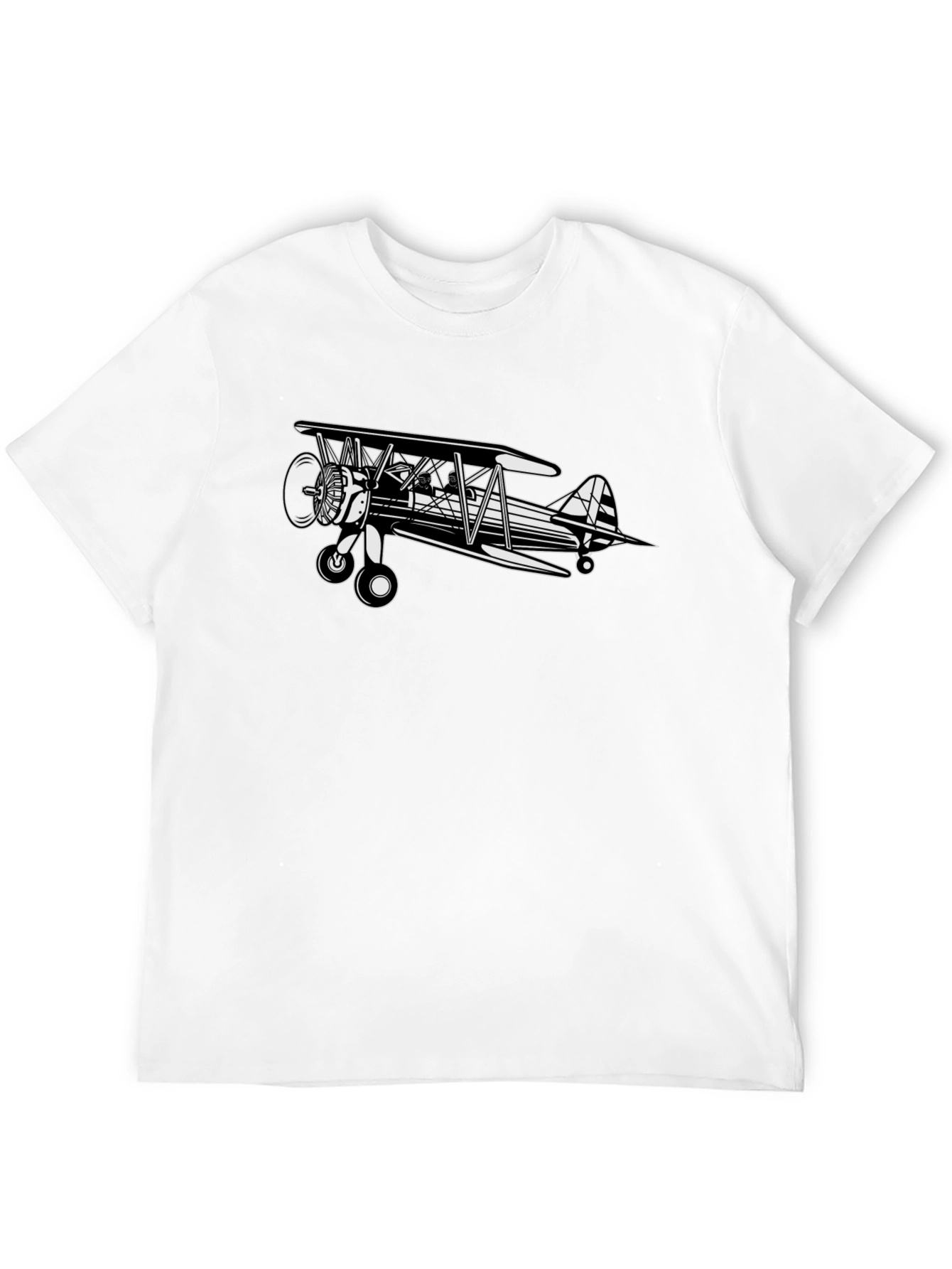 Biplane Graphic Tee - Classic Aviation Style