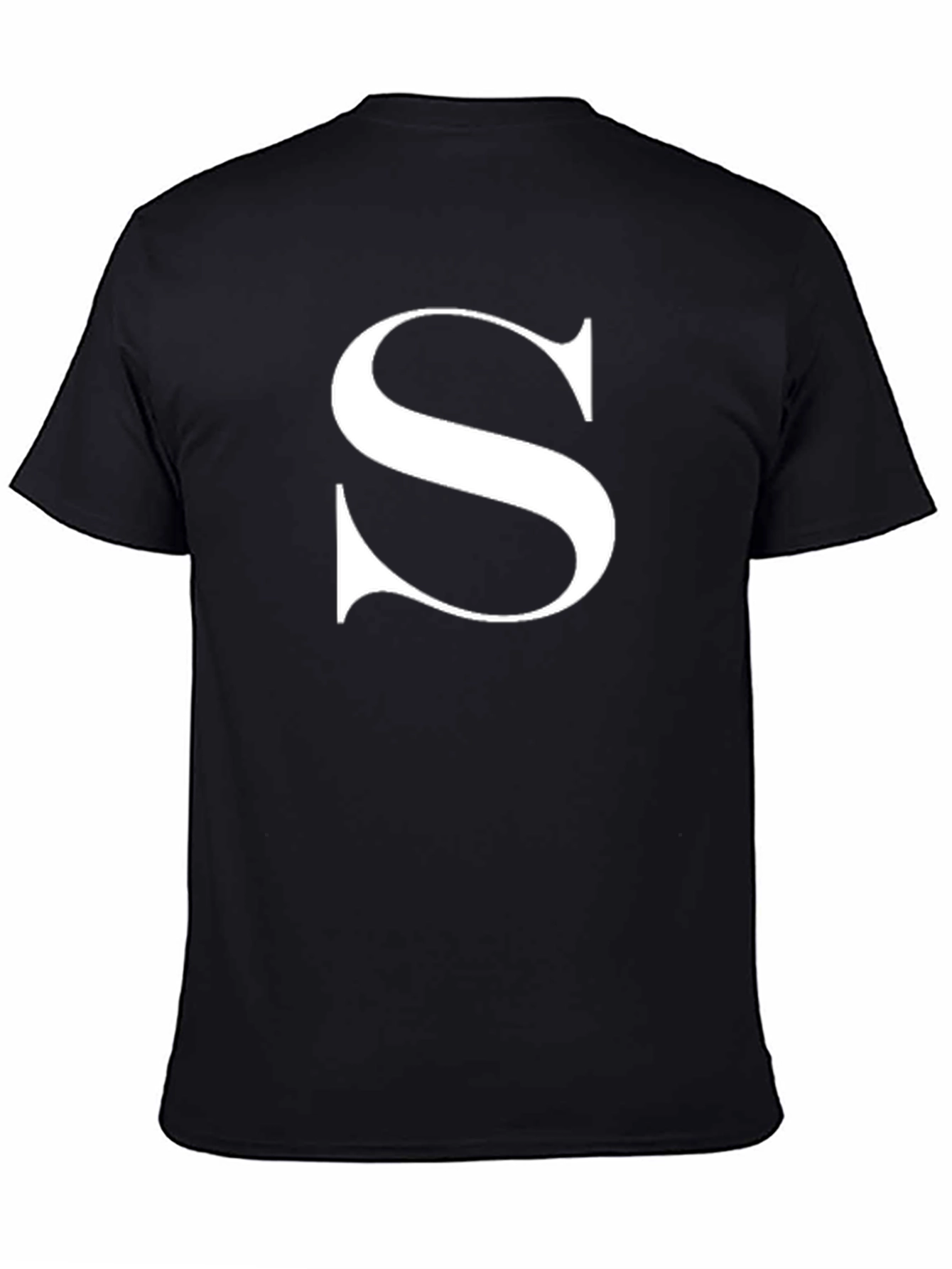 Bold Initial S Black T-Shirt