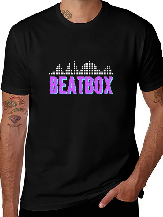 Beatbox Graphic Tee - Black Cotton Short Sleeve