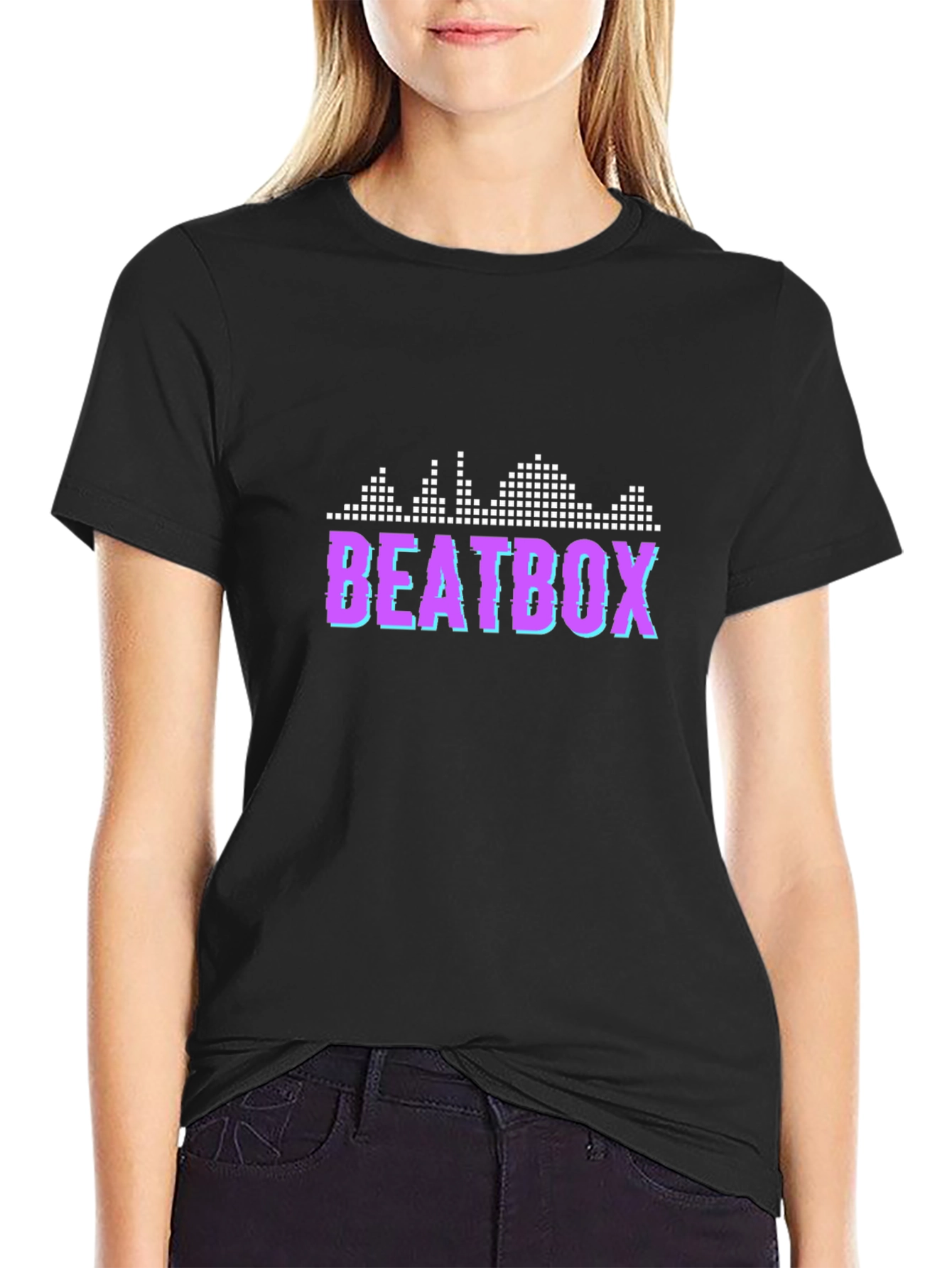 Beatbox Graphic Tee - Black Cotton Short Sleeve