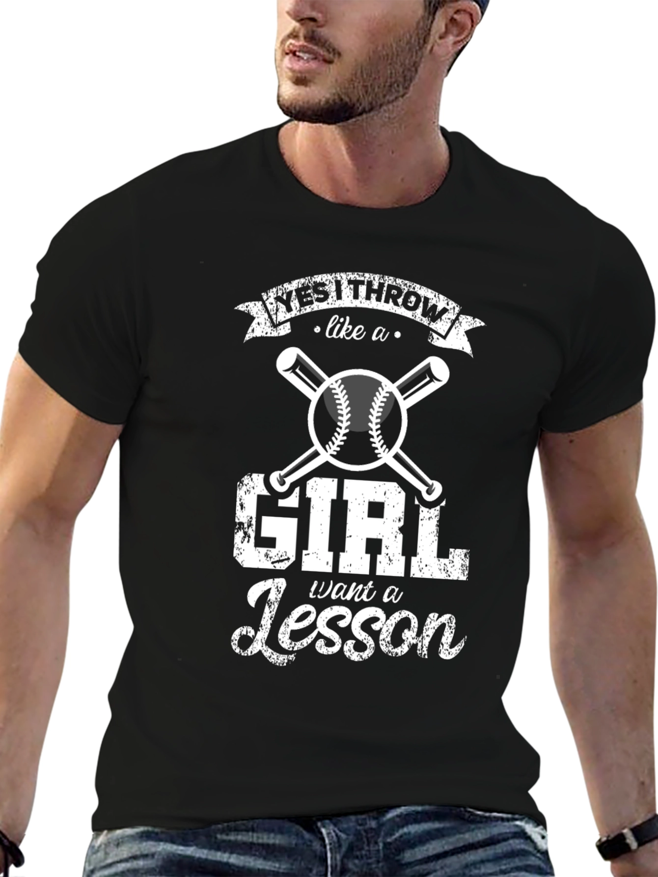 Yes I Throw Like a Girl Baseball T-Shirt
