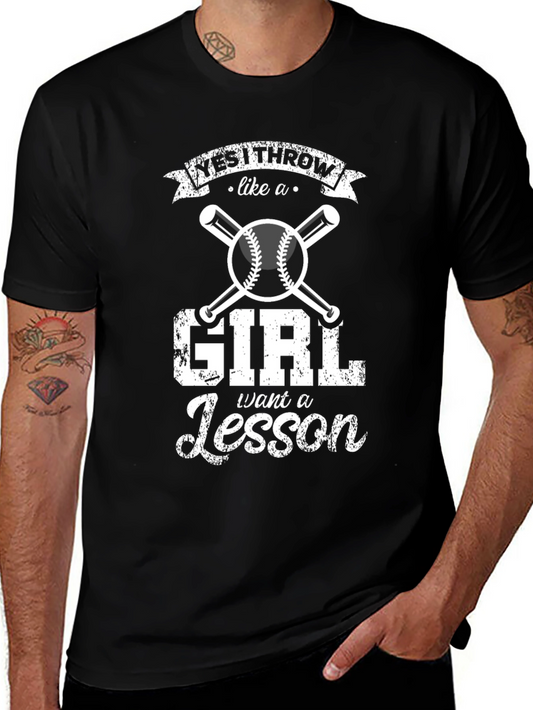 Yes I Throw Like a Girl Baseball T-Shirt
