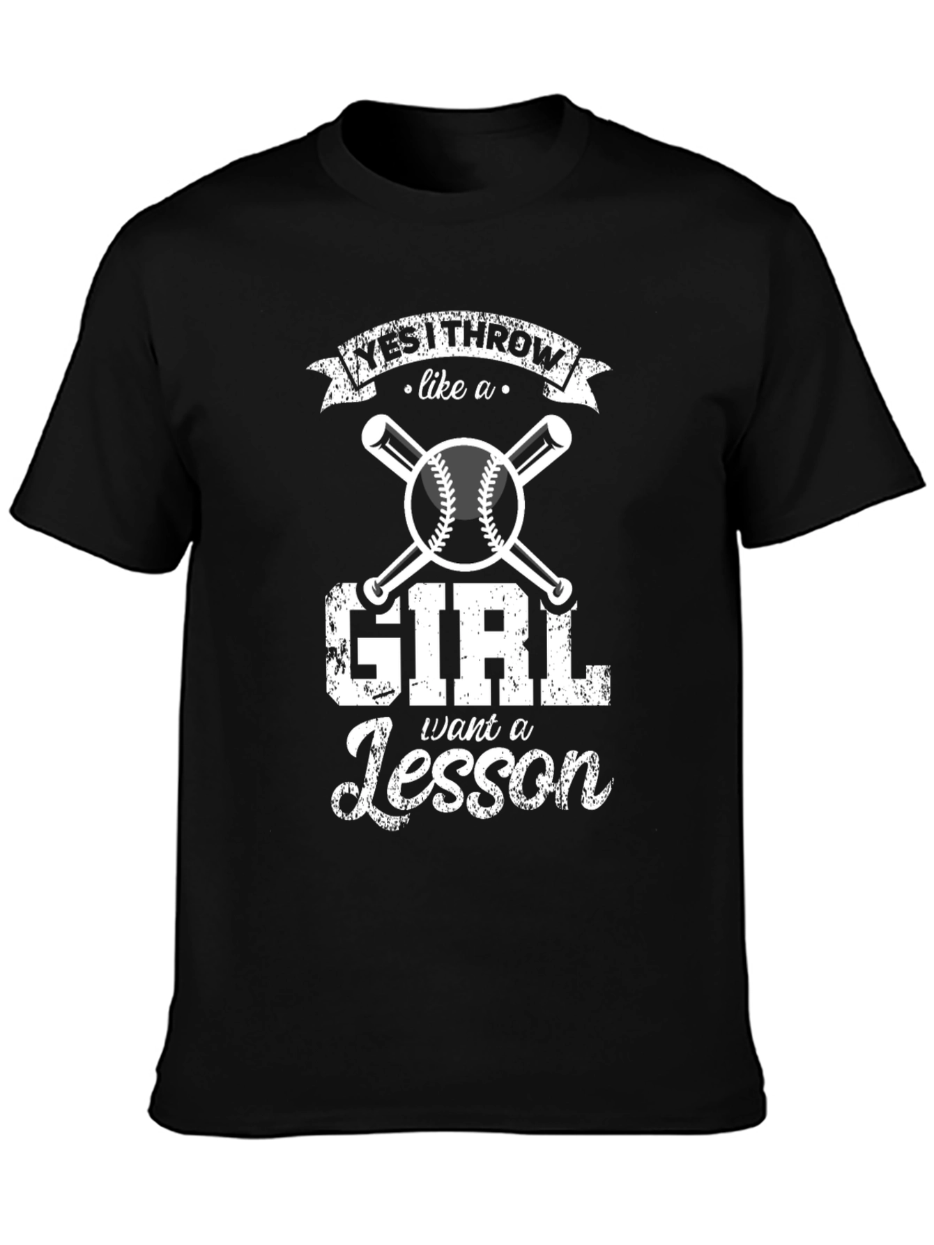 Yes I Throw Like a Girl Baseball T-Shirt