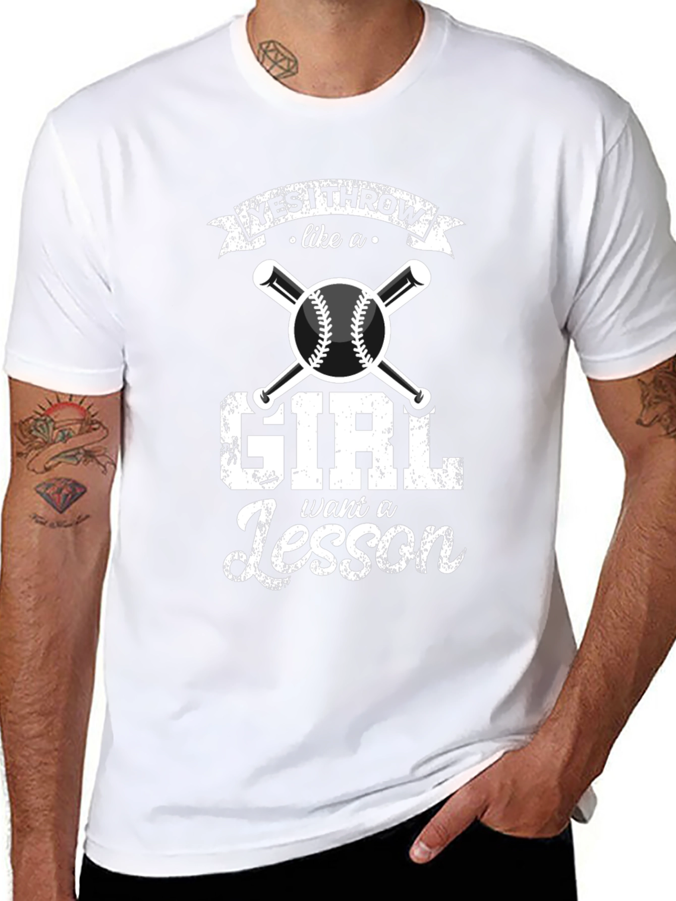 Yes I Throw Like a Girl Baseball T-Shirt