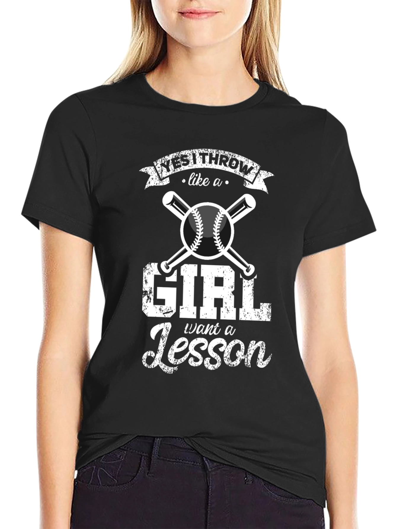 Yes I Throw Like a Girl Baseball T-Shirt
