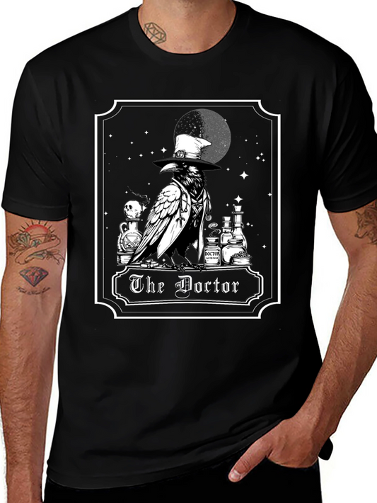 The Doctor Raven Graphic Tee - Dark Humor Style