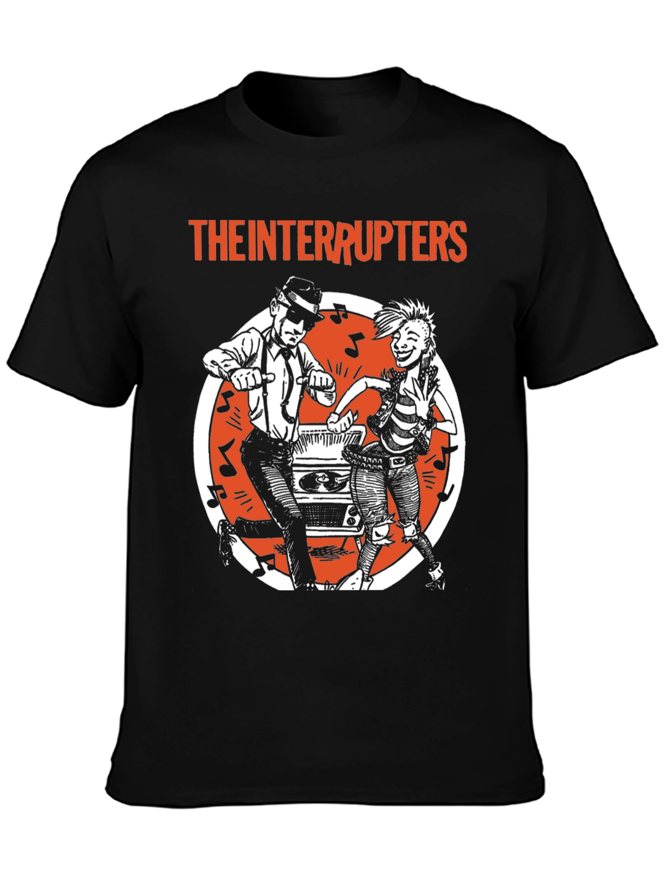 The Interrupters Band Graphic Tee - Black Cotton