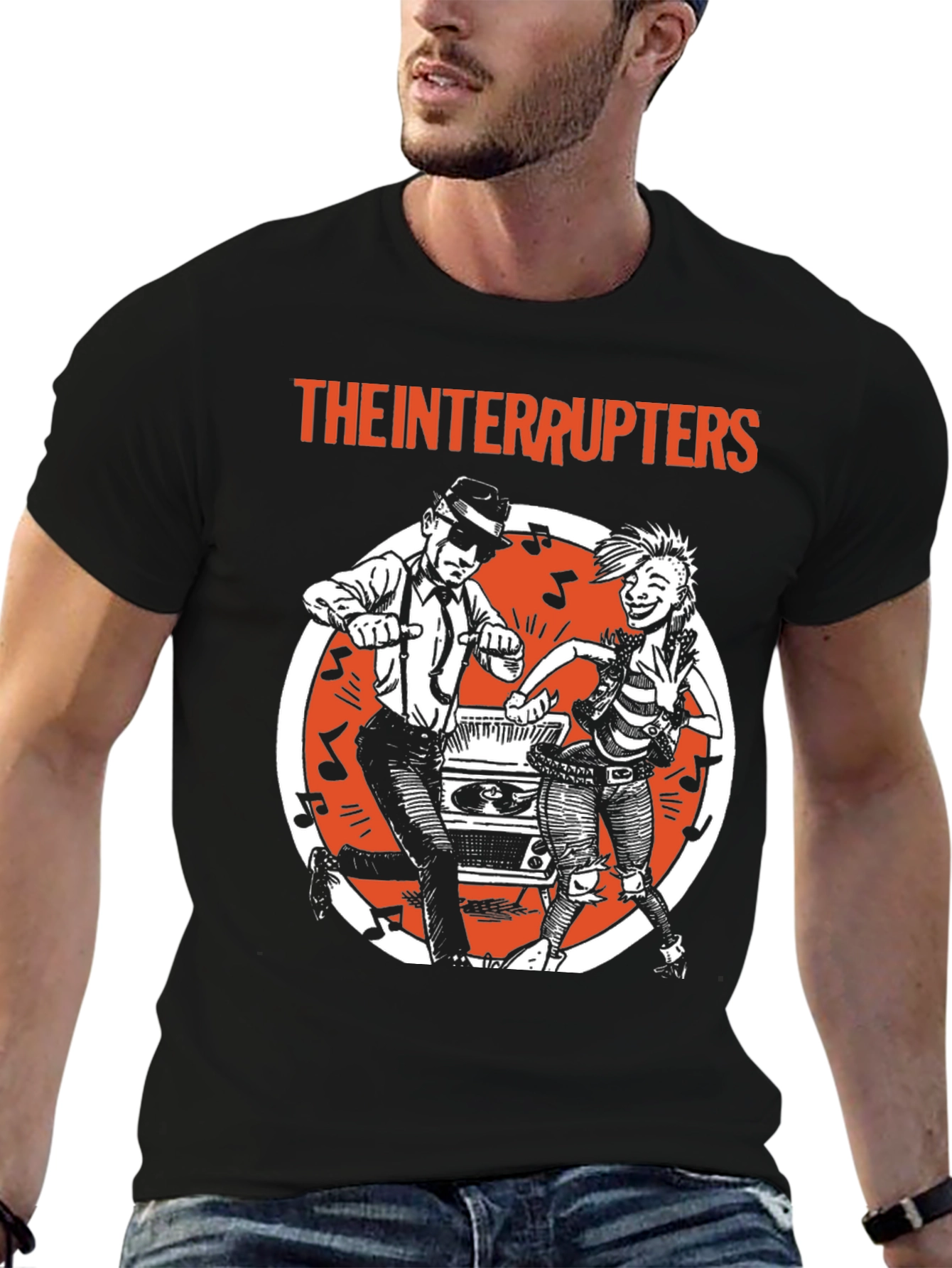 The Interrupters Band Graphic Tee - Black Cotton