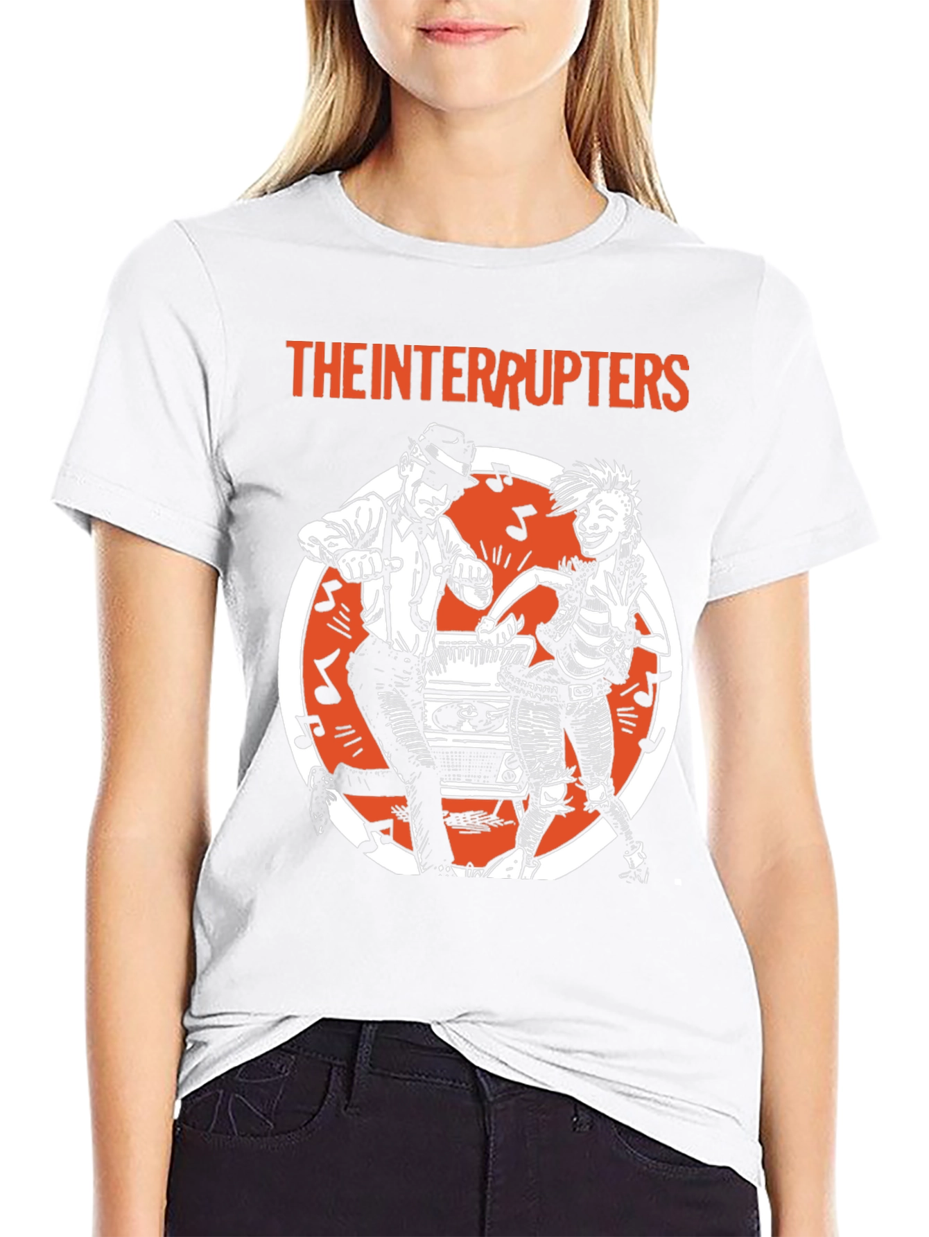 The Interrupters Band Graphic Tee - Black Cotton