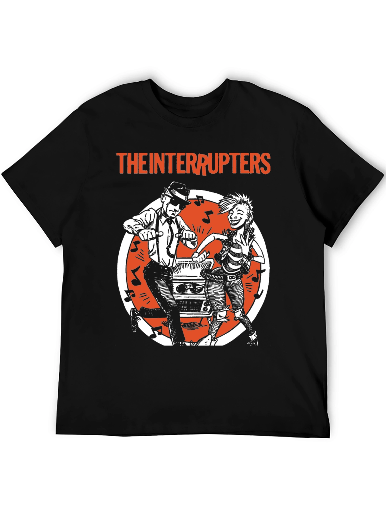The Interrupters Band Graphic Tee - Black Cotton