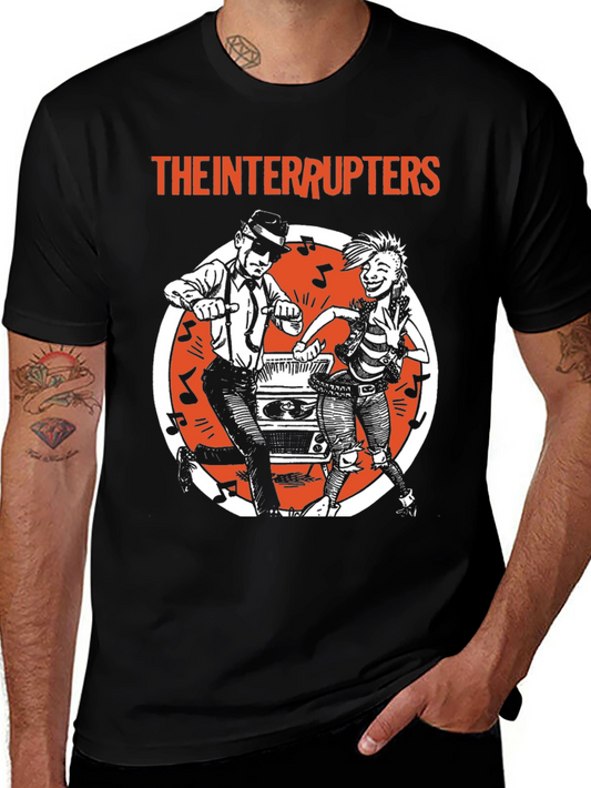 The Interrupters Band Graphic Tee - Black Cotton