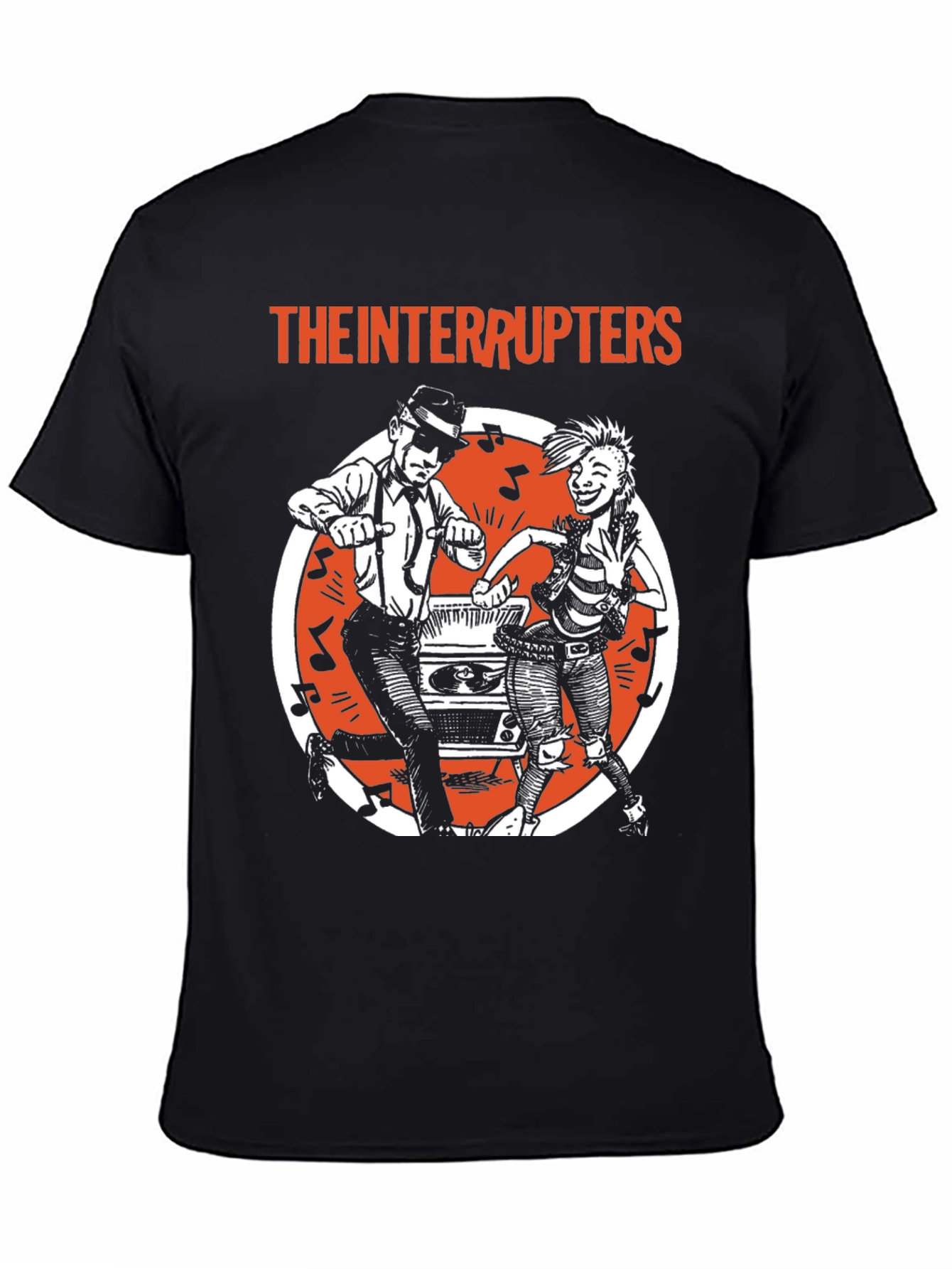 The Interrupters Band Graphic Tee - Black Cotton