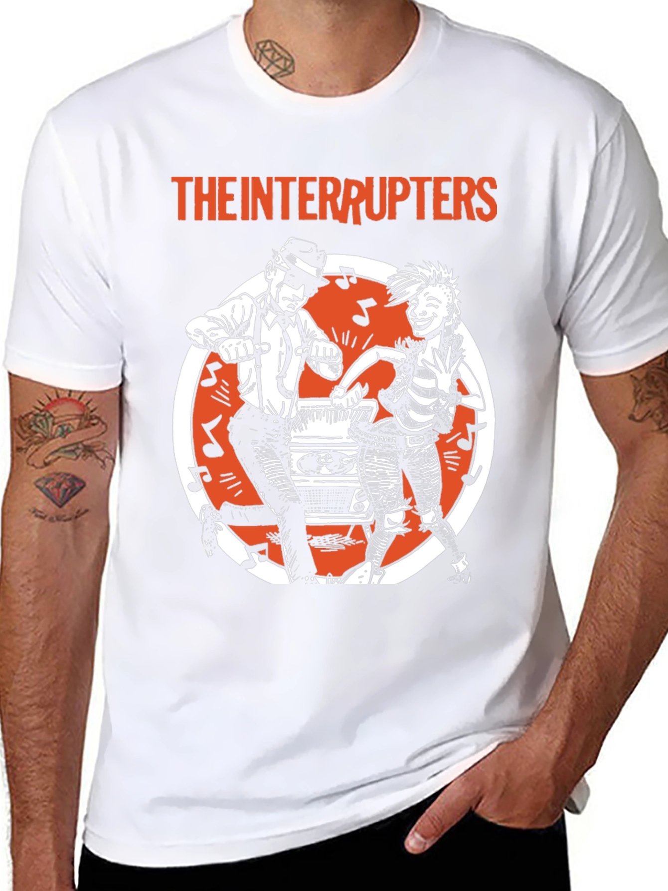 The Interrupters Band Graphic Tee - Black Cotton