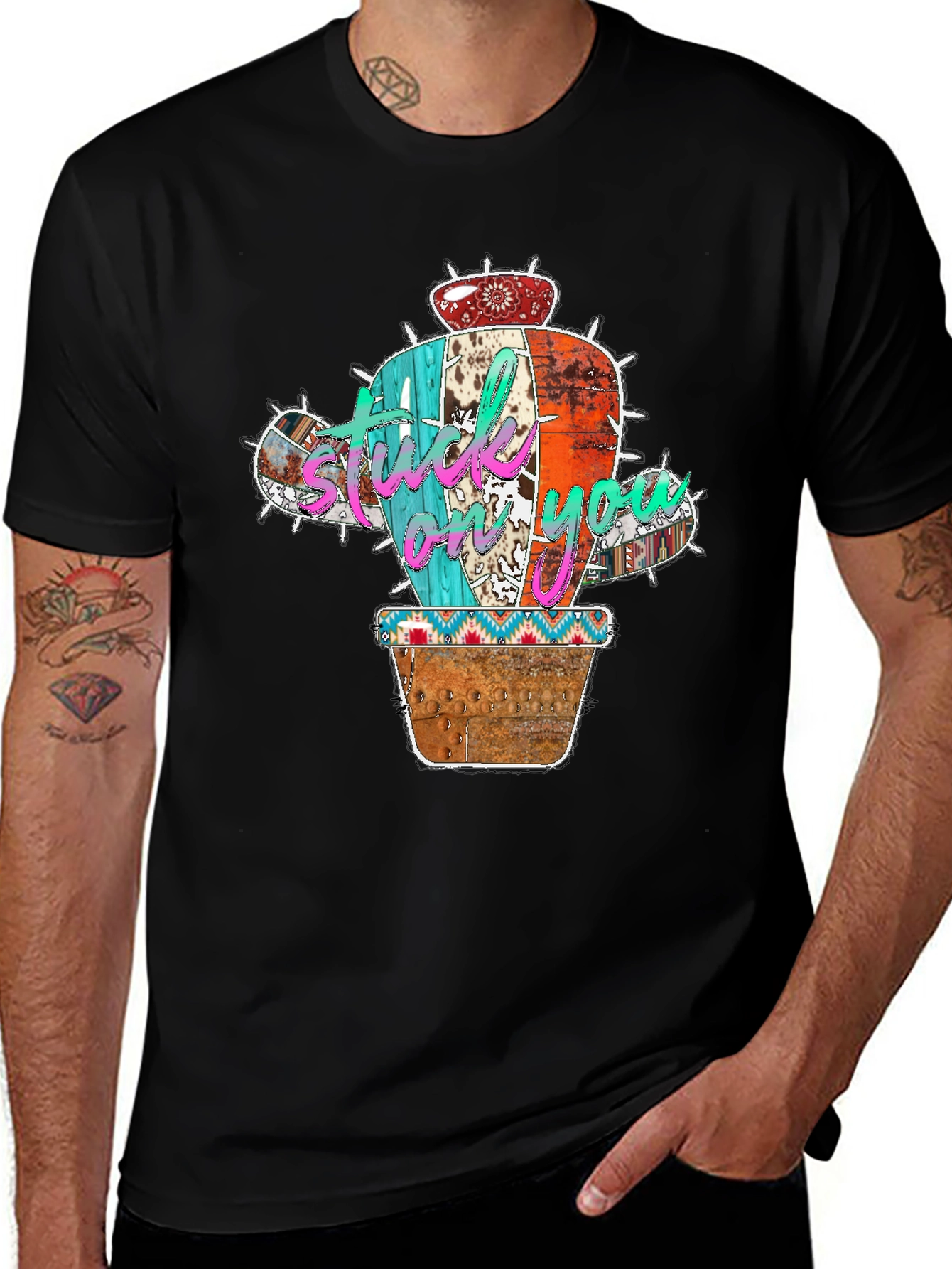 Stuck on You Cactus Graphic Tee