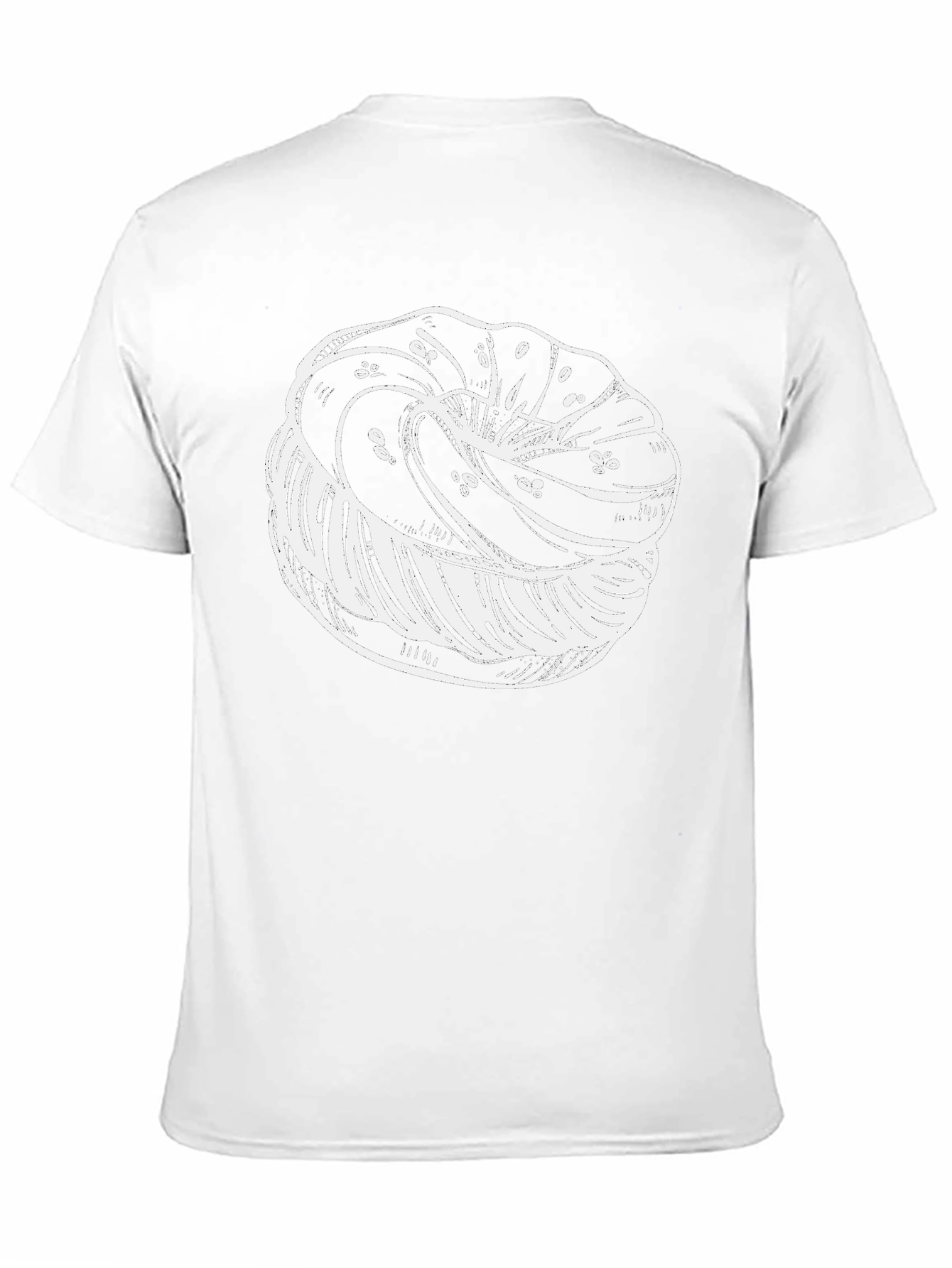 Black T-Shirt with Doughnut Graphic