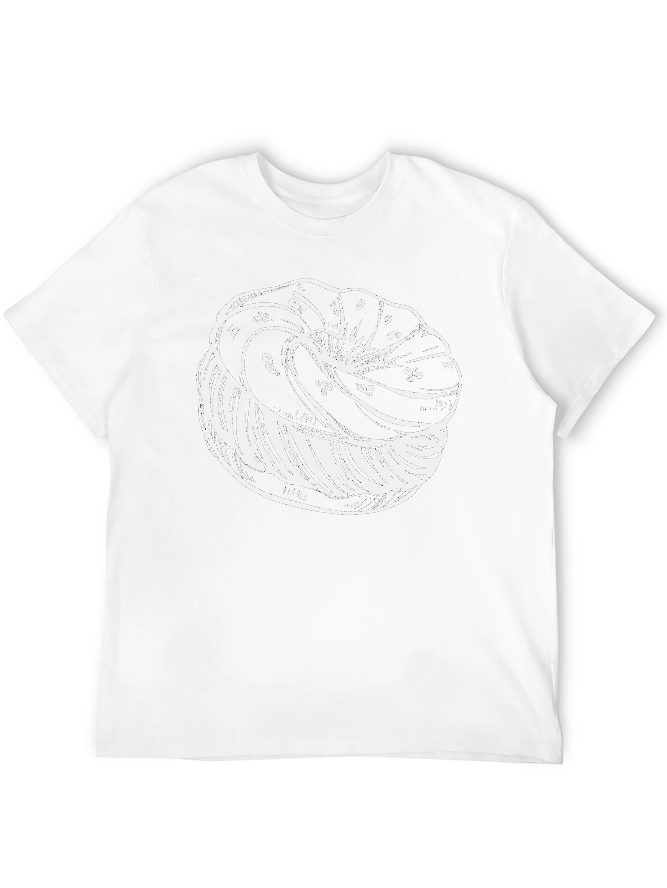 Black T-Shirt with Doughnut Graphic