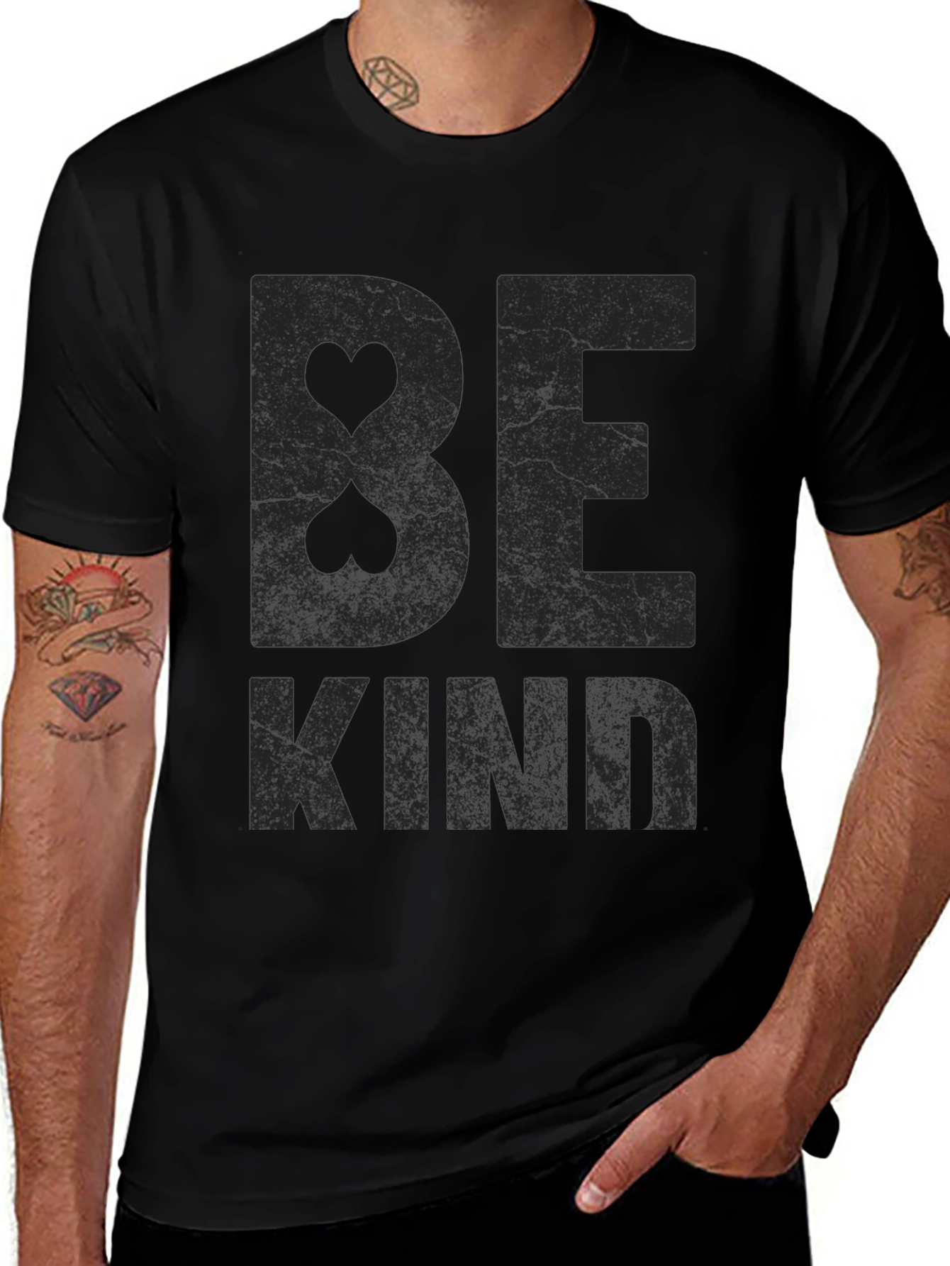 Be Kind Graphic Print Black T-Shirt