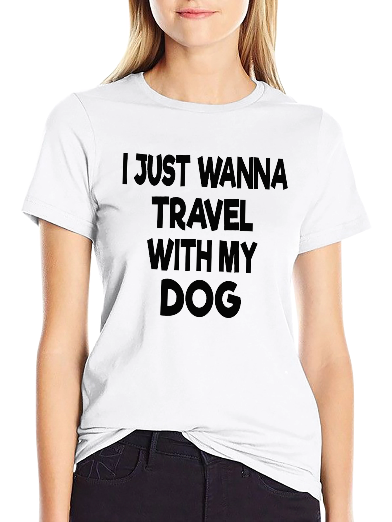 Travel With My Dog Black T-Shirt