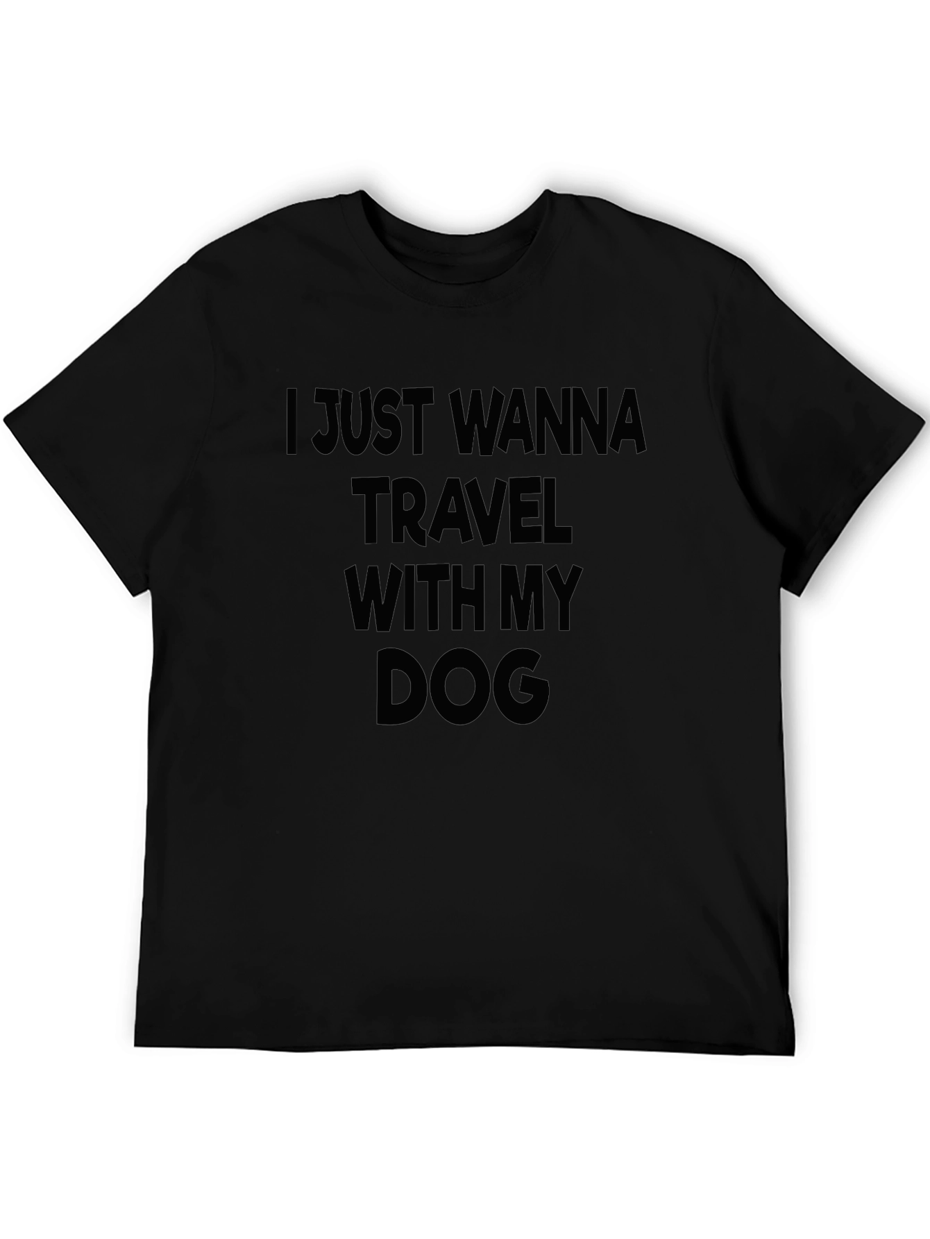 Travel With My Dog Black T-Shirt