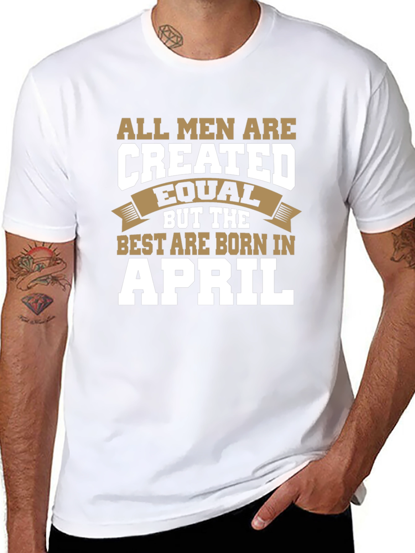 Born in April T-Shirt - Mens Graphic Tee