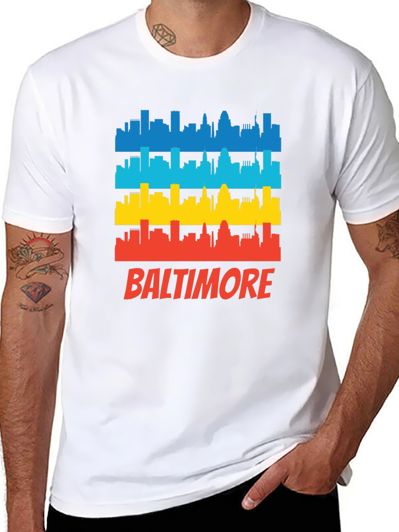 Baltimore Cityscape Graphic T-Shirt