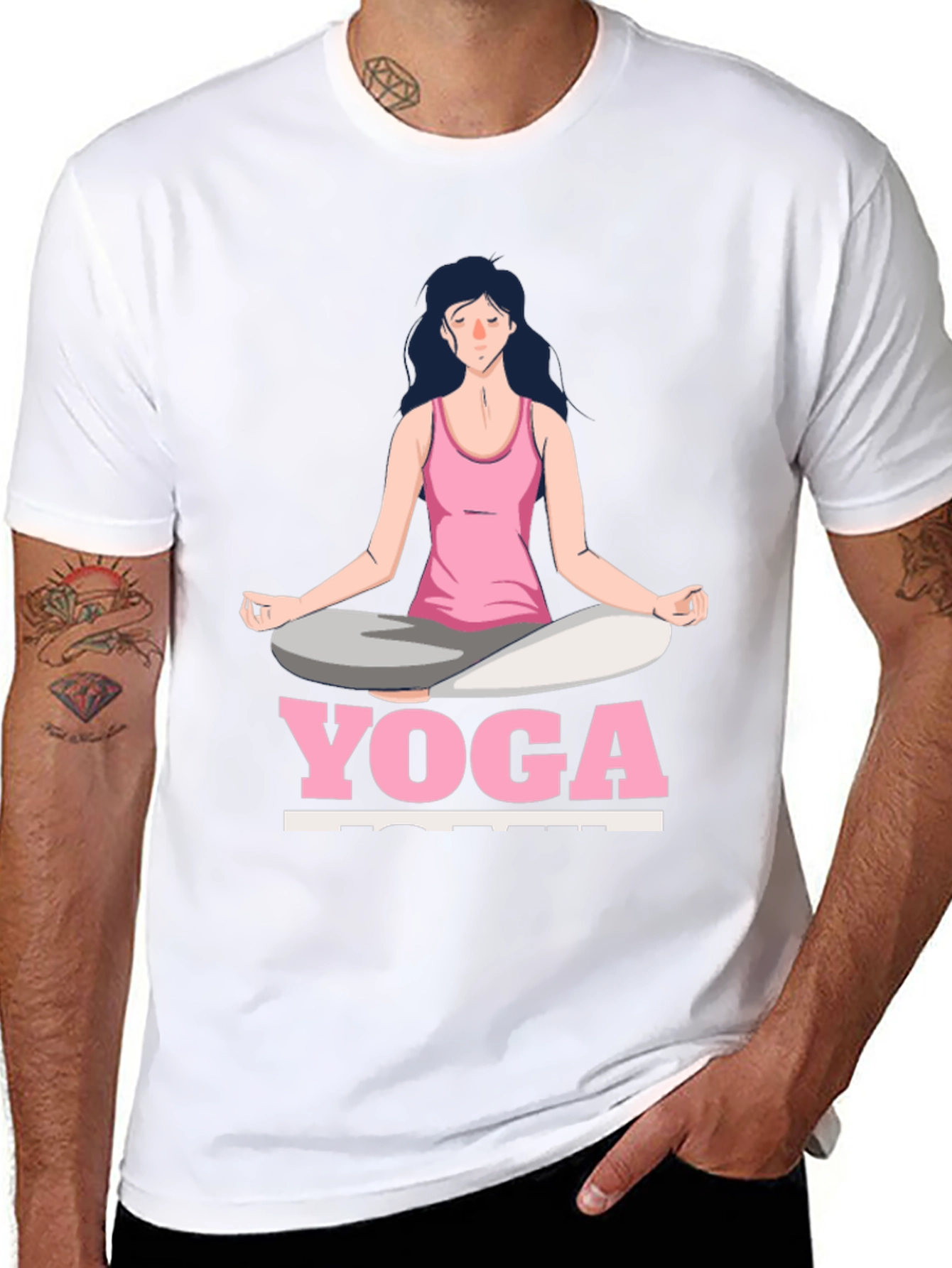 Yoga Pose Graphic T-Shirt - Zen Meditation Tee