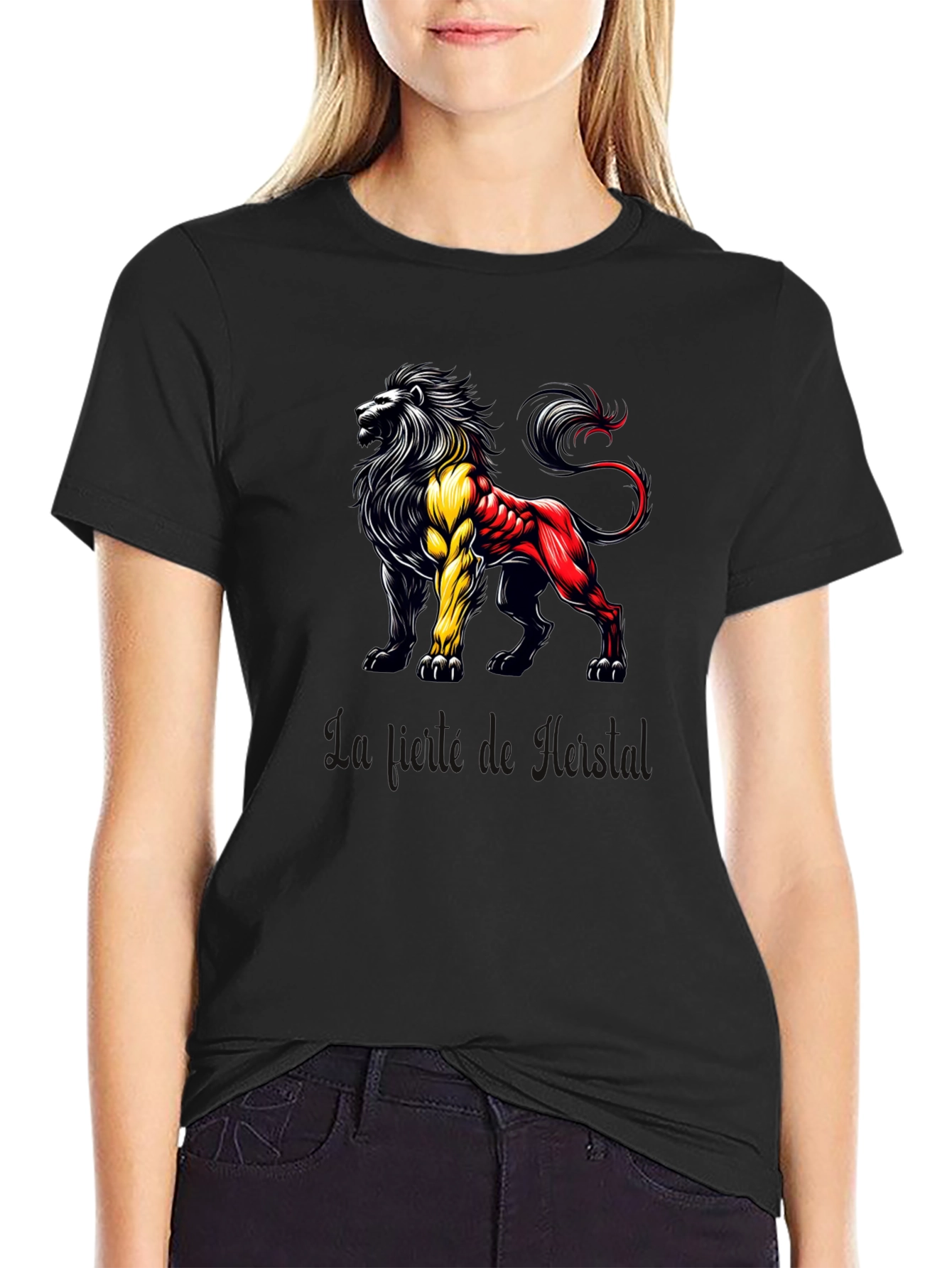 Belgian Lion T-Shirt - Black Graphic Tee