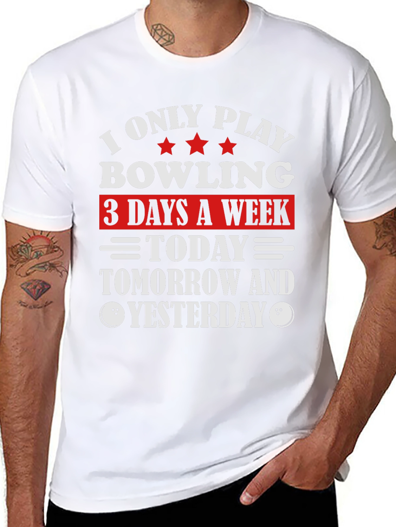 Bowling T-Shirt - Today Tomorrow and Yesterday