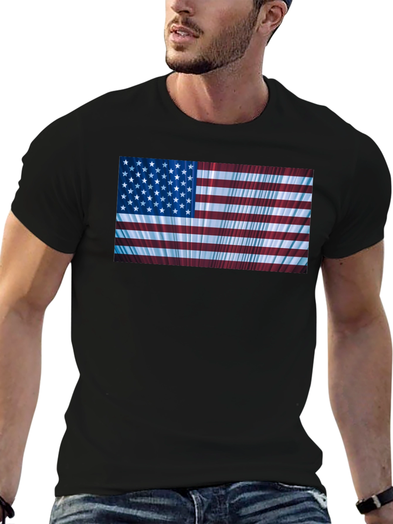 American Flag Burst Graphic T-Shirt - Patriot Pride