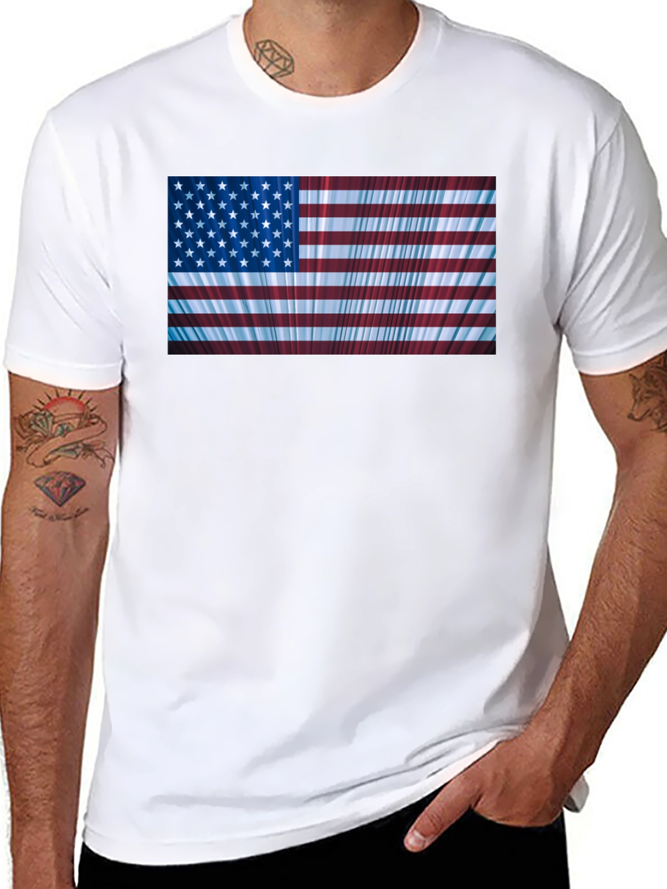 American Flag Burst Graphic T-Shirt - Patriot Pride