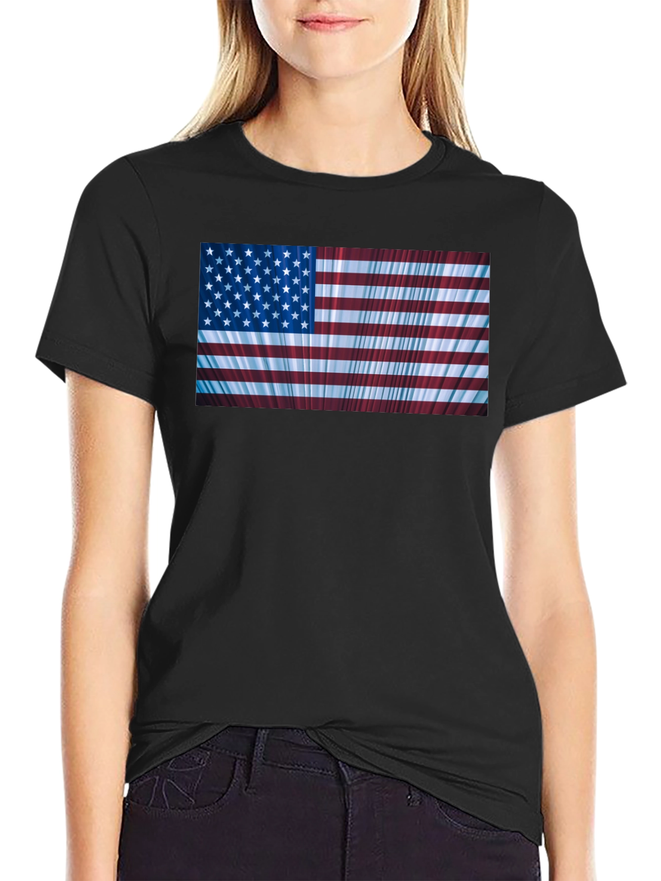 American Flag Burst Graphic T-Shirt - Patriot Pride