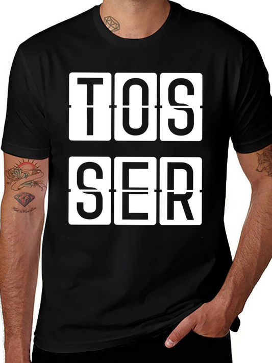 TOSSER Black Graphic Tee