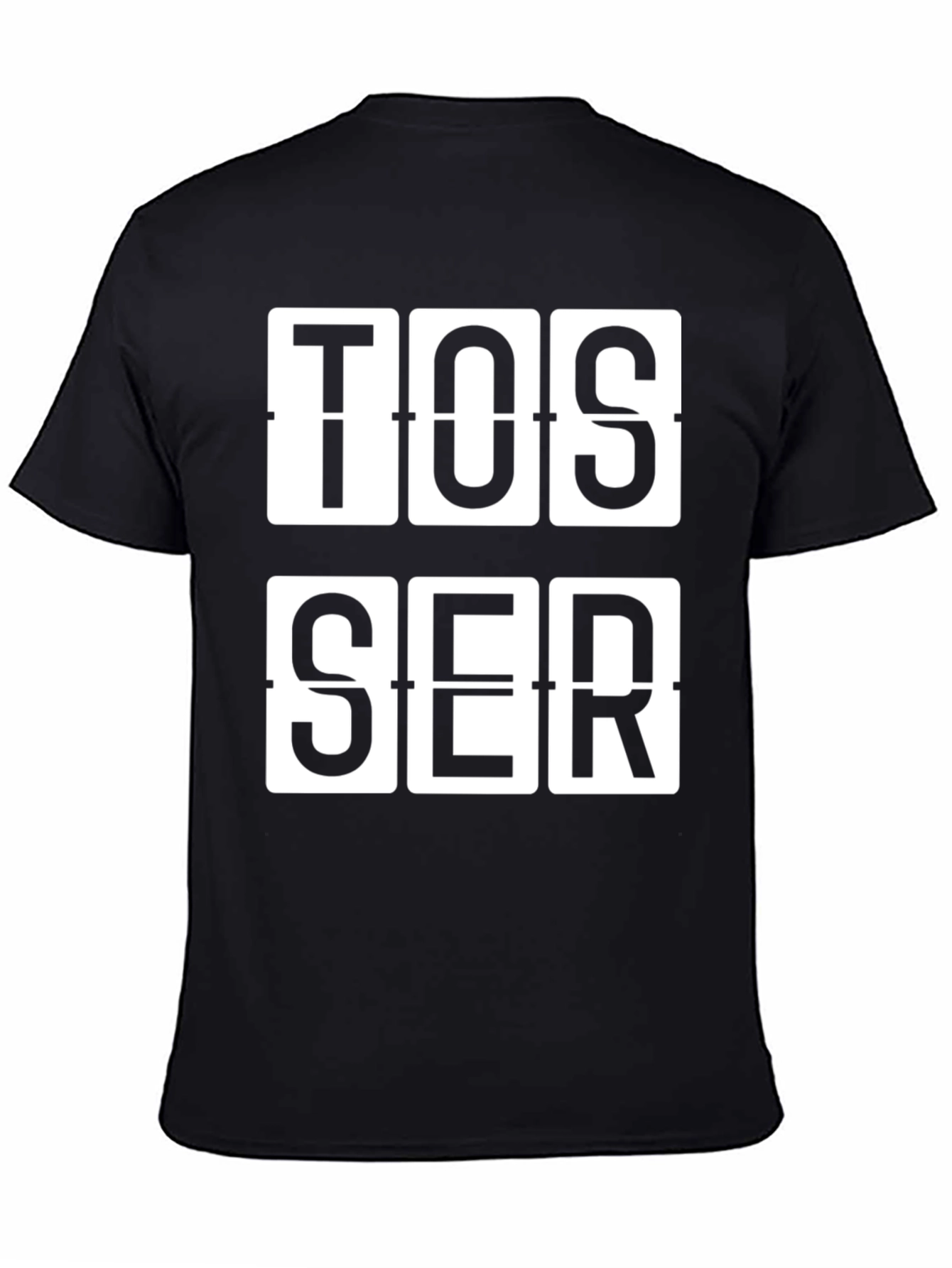 TOSSER Black Graphic Tee