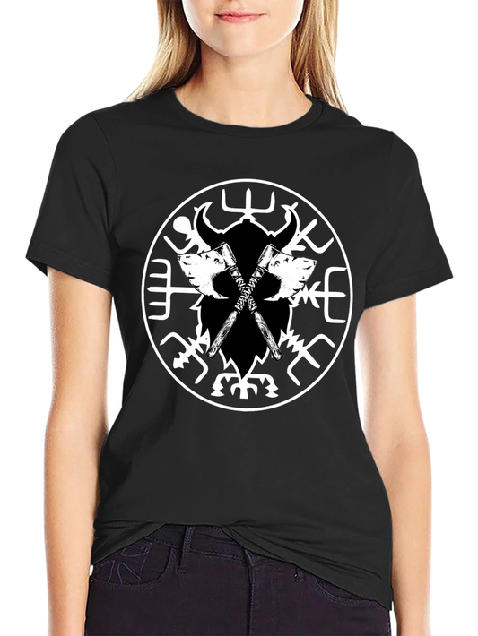 Viking Axe Black T-Shirt - Nordic Warrior Design