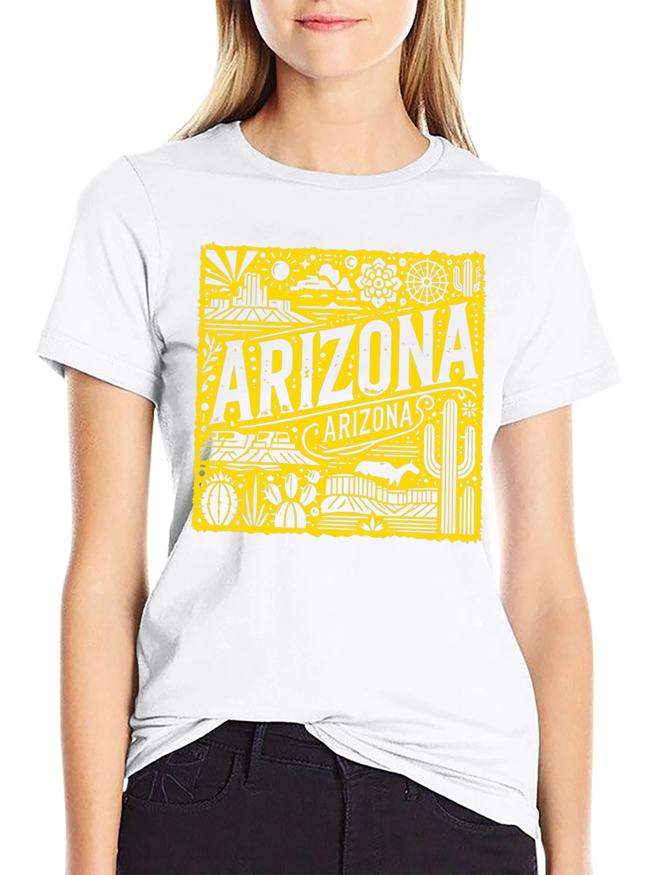 Arizona Graphic Print Black T-Shirt