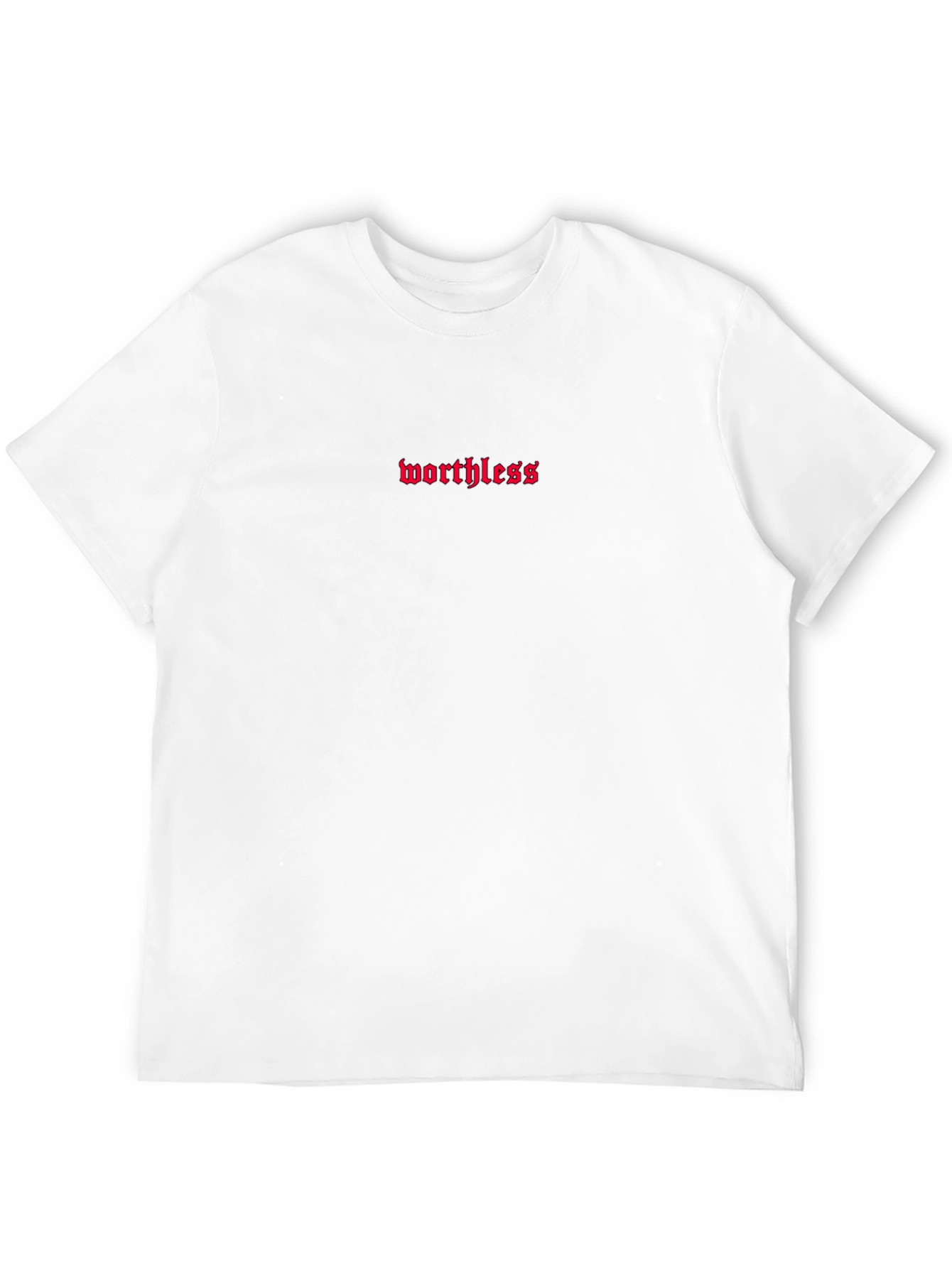 Worthless Embroidered Black T-Shirt